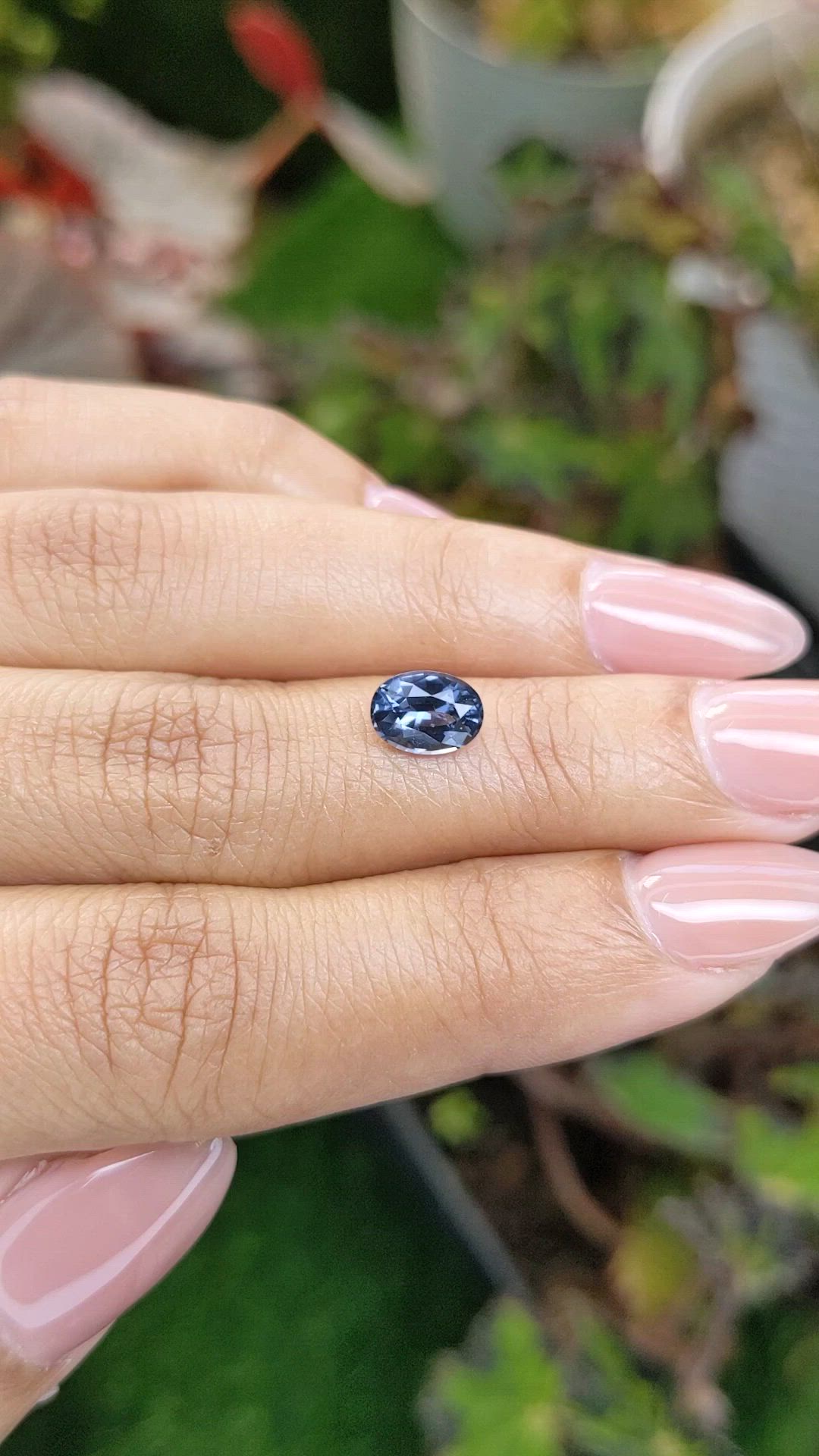 1.22 Ct. Greyish Blue Spinel from Ceylon (Sri Lanka) Size Video