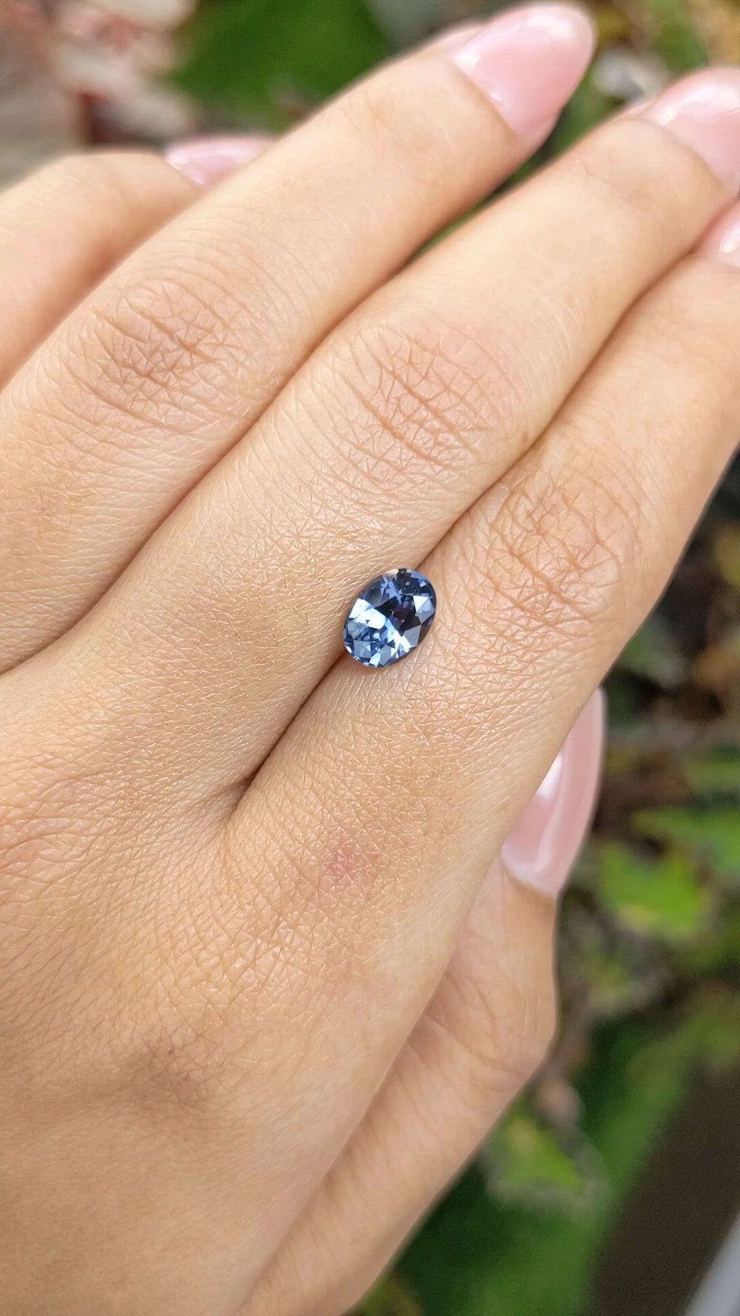 1.22 Ct. Greyish Blue Spinel from Ceylon (Sri Lanka) Size Video