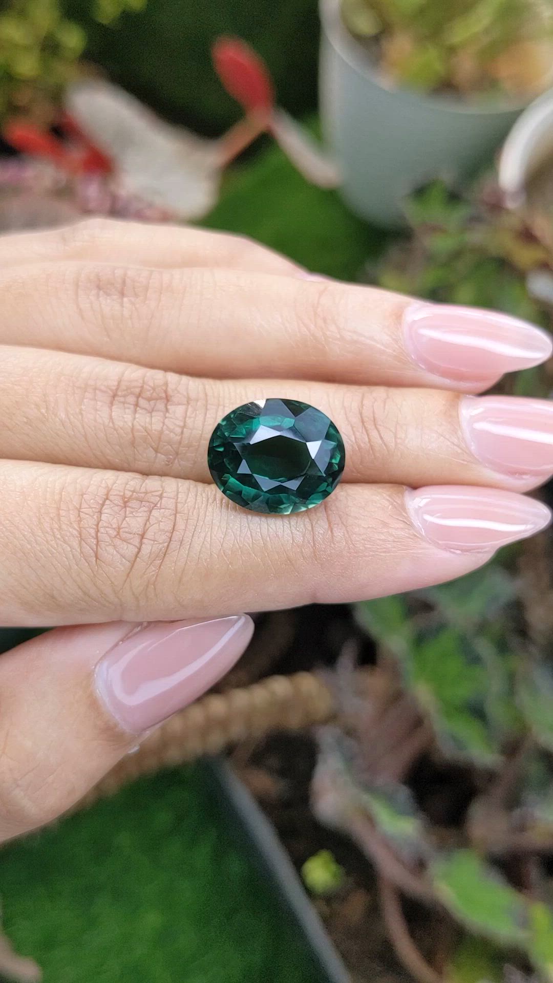 10.08 Ct. Bluish Green Prasiolite from Brazil Size Video