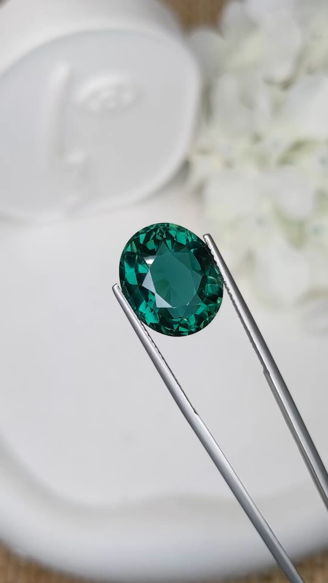 10.08 Ct. Bluish Green Prasiolite from Brazil Size Video