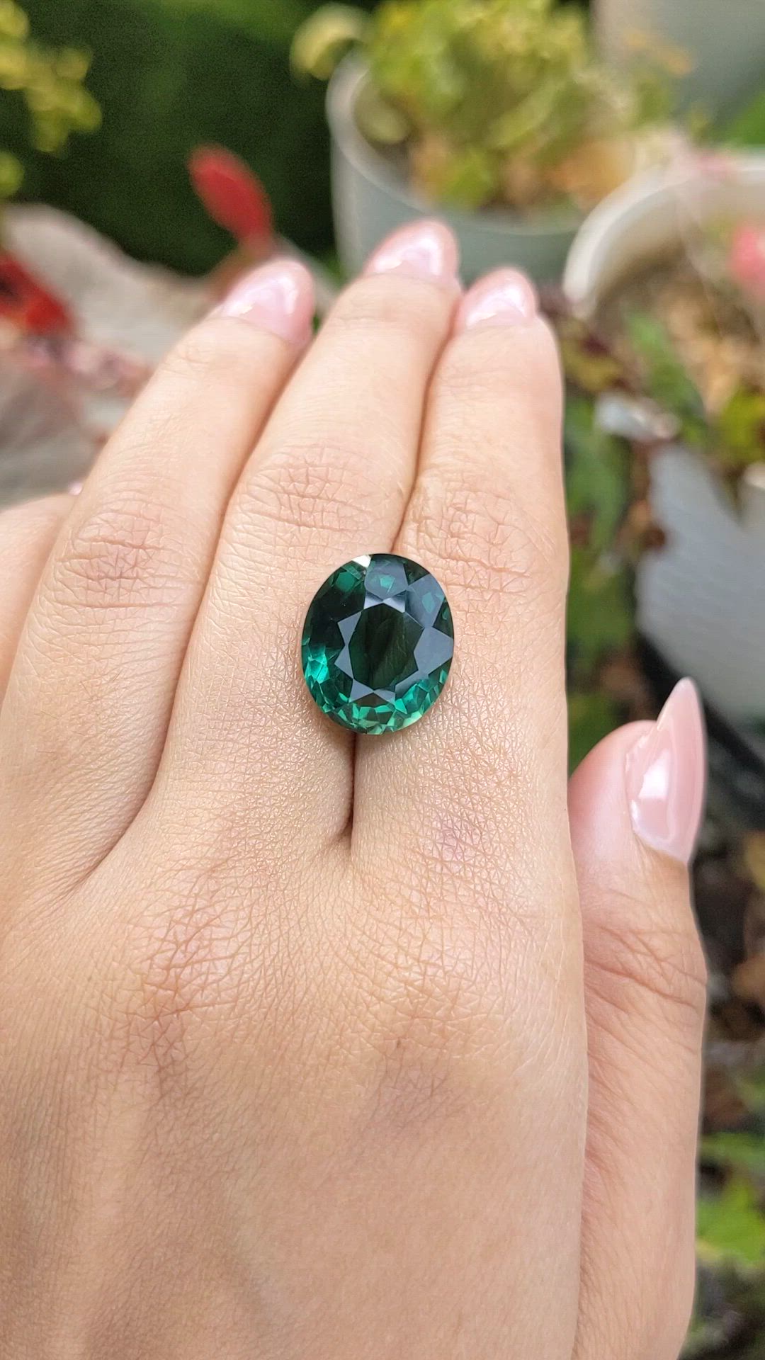 10.08 Ct. Bluish Green Prasiolite from Brazil Size Video
