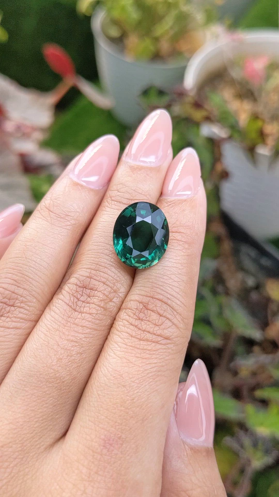 10.08 Ct. Bluish Green Prasiolite from Brazil Size Video