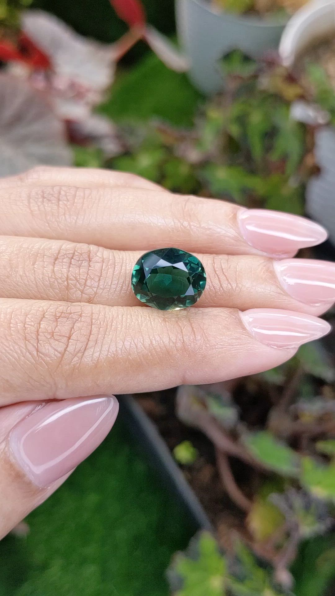 6.19 Ct. Bluish Green Prasiolite from Brazil Size Video
