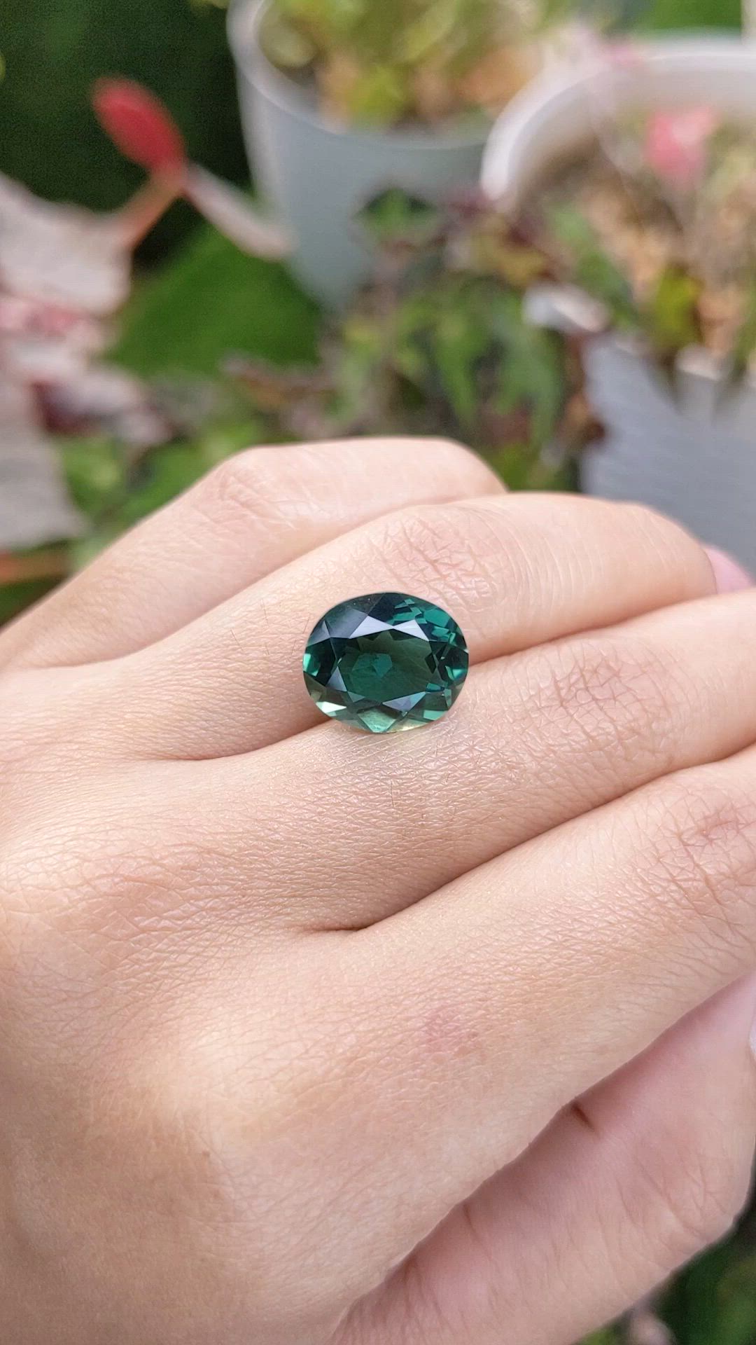 6.19 Ct. Bluish Green Prasiolite from Brazil Size Video