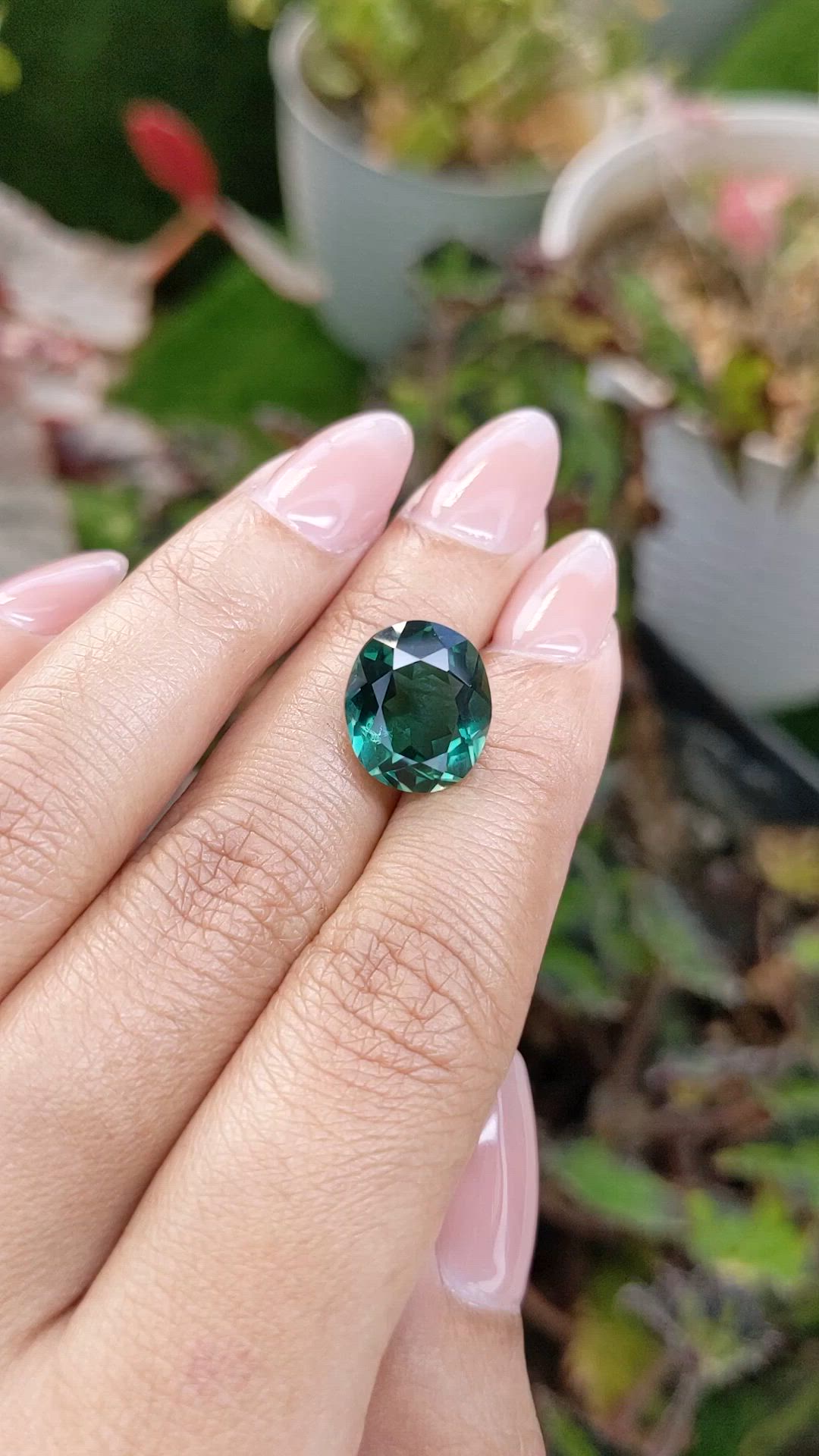 6.19 Ct. Bluish Green Prasiolite from Brazil Size Video