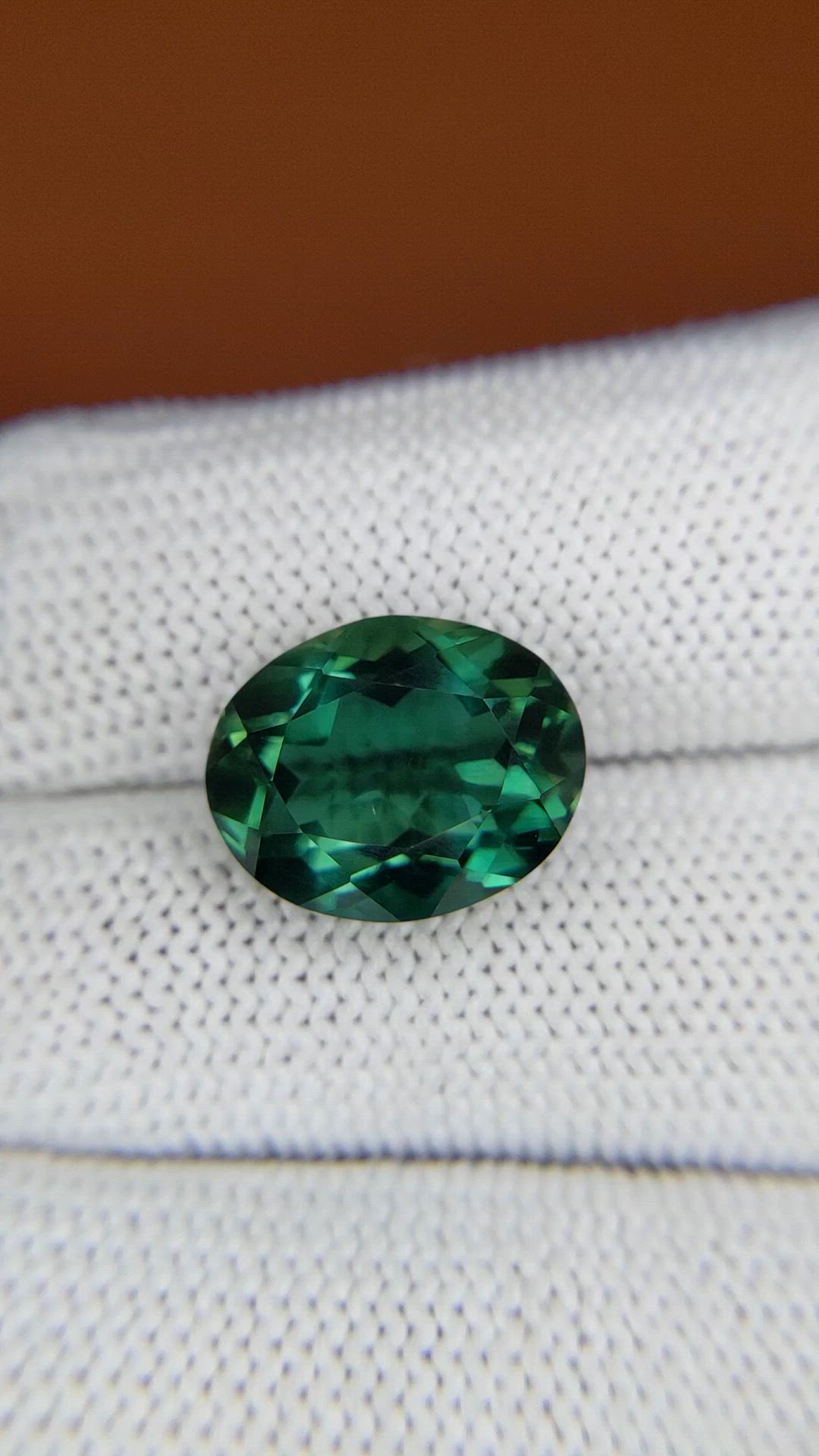6.85 Ct. Bluish Green Prasiolite from Brazil Size Video