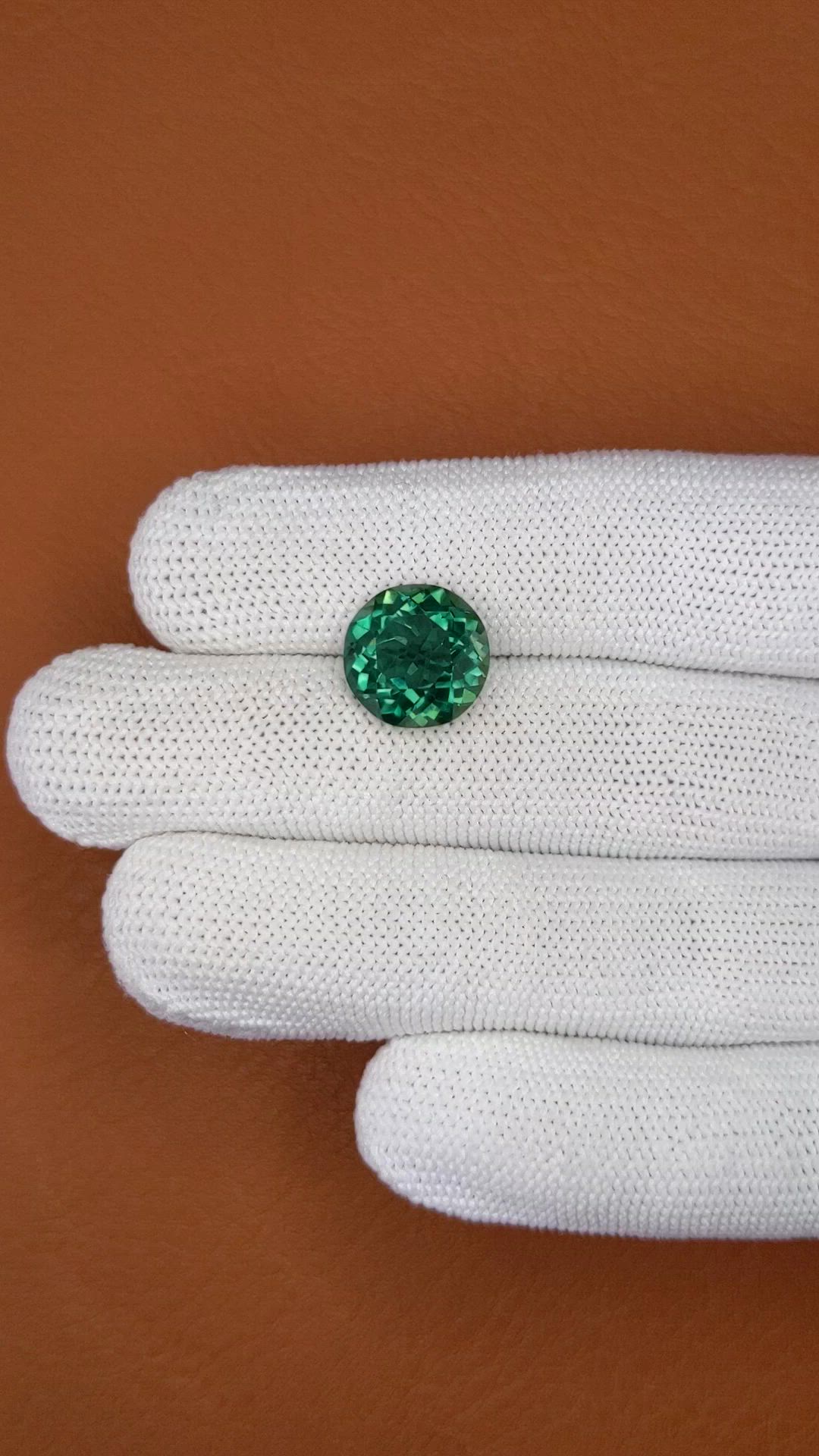 6.17 Ct. Bluish Green Prasiolite from Brazil Size Video