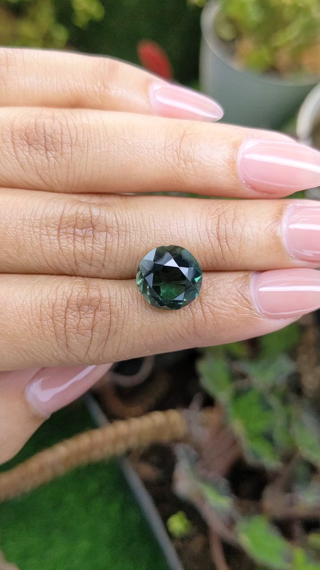 6.17 Ct. Bluish Green Prasiolite from Brazil Size Video