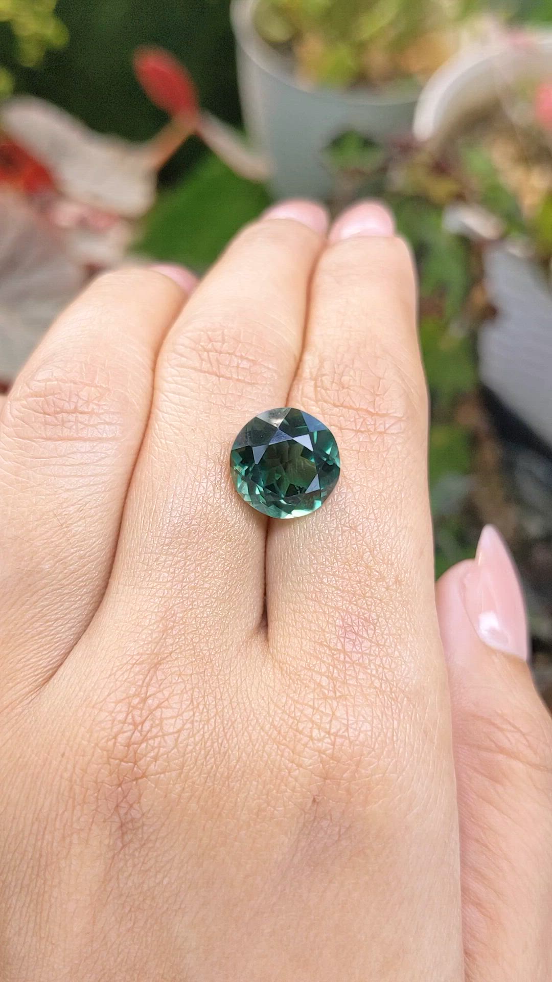 6.17 Ct. Bluish Green Prasiolite from Brazil Size Video