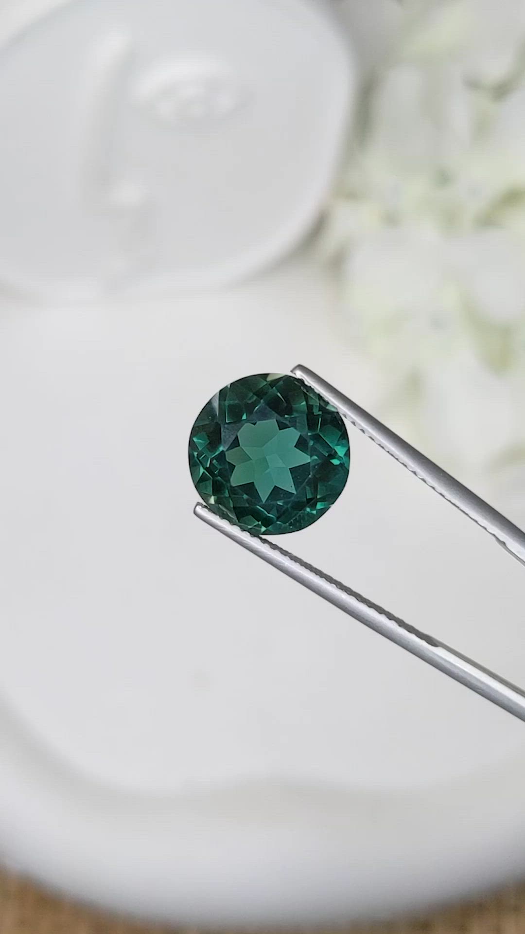 6.17 Ct. Bluish Green Prasiolite from Brazil Size Video