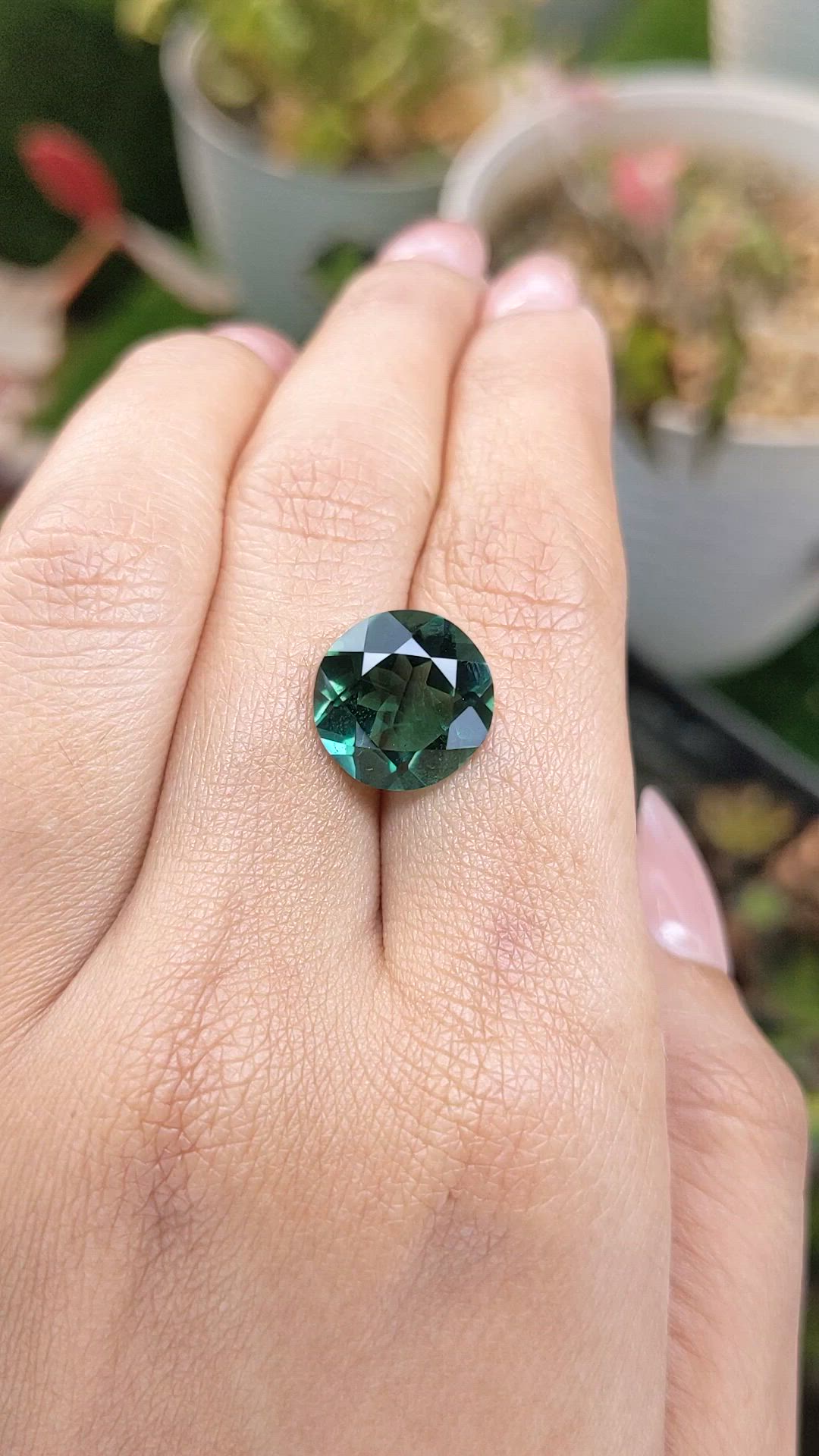 6.10 Ct. Bluish Green Prasiolite from Brazil Size Video