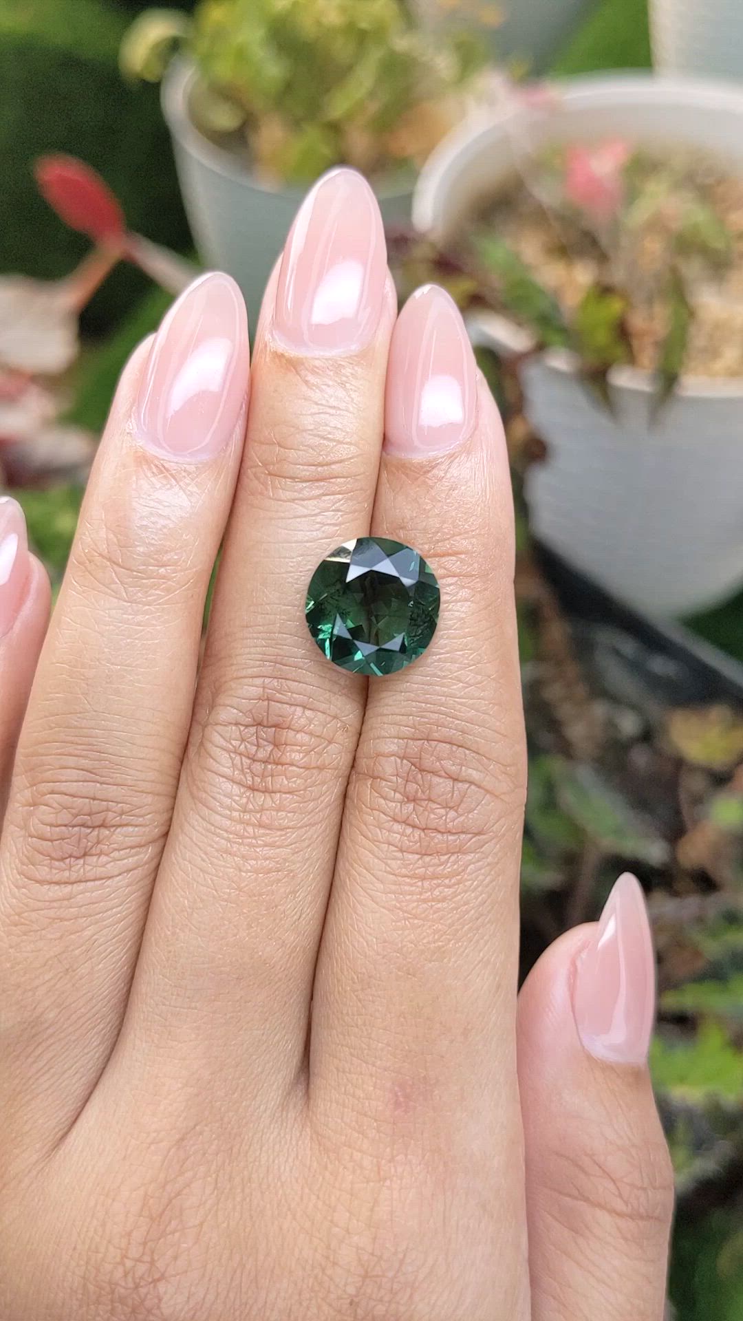 6.10 Ct. Bluish Green Prasiolite from Brazil Size Video