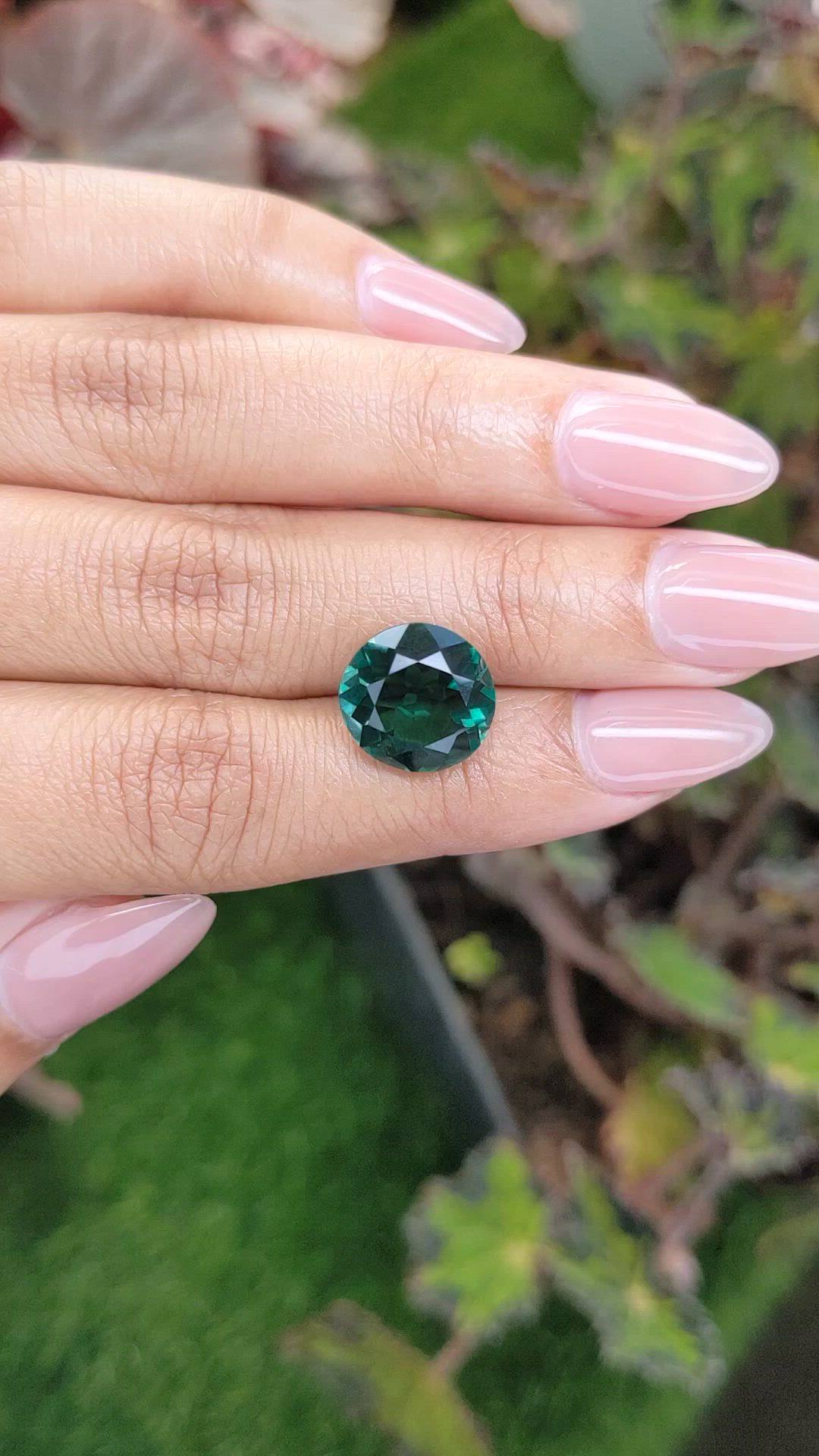 5.80 Ct. Bluish Green Prasiolite from Brazil Size Video