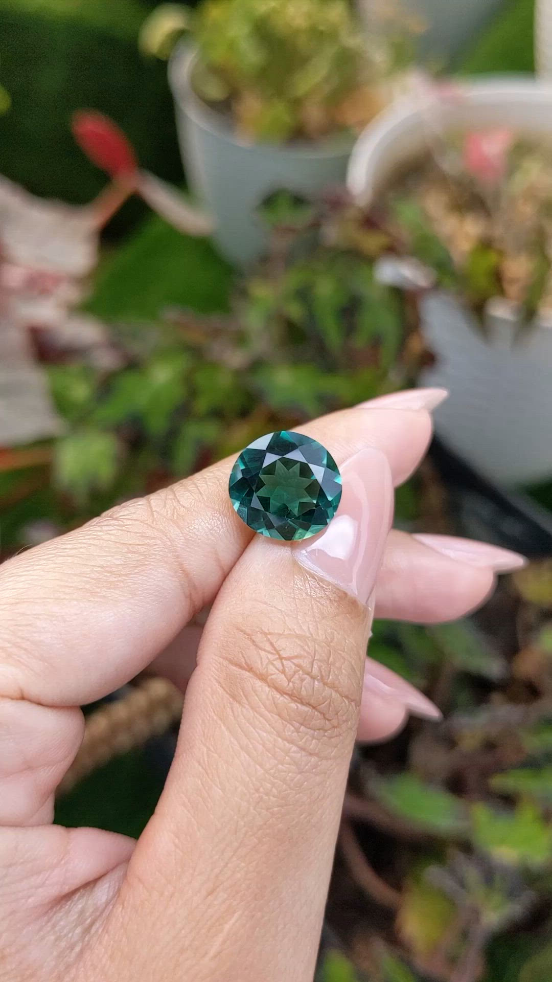 5.80 Ct. Bluish Green Prasiolite from Brazil Size Video