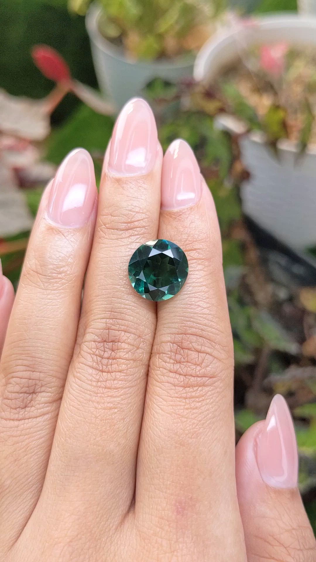 5.80 Ct. Bluish Green Prasiolite from Brazil Size Video