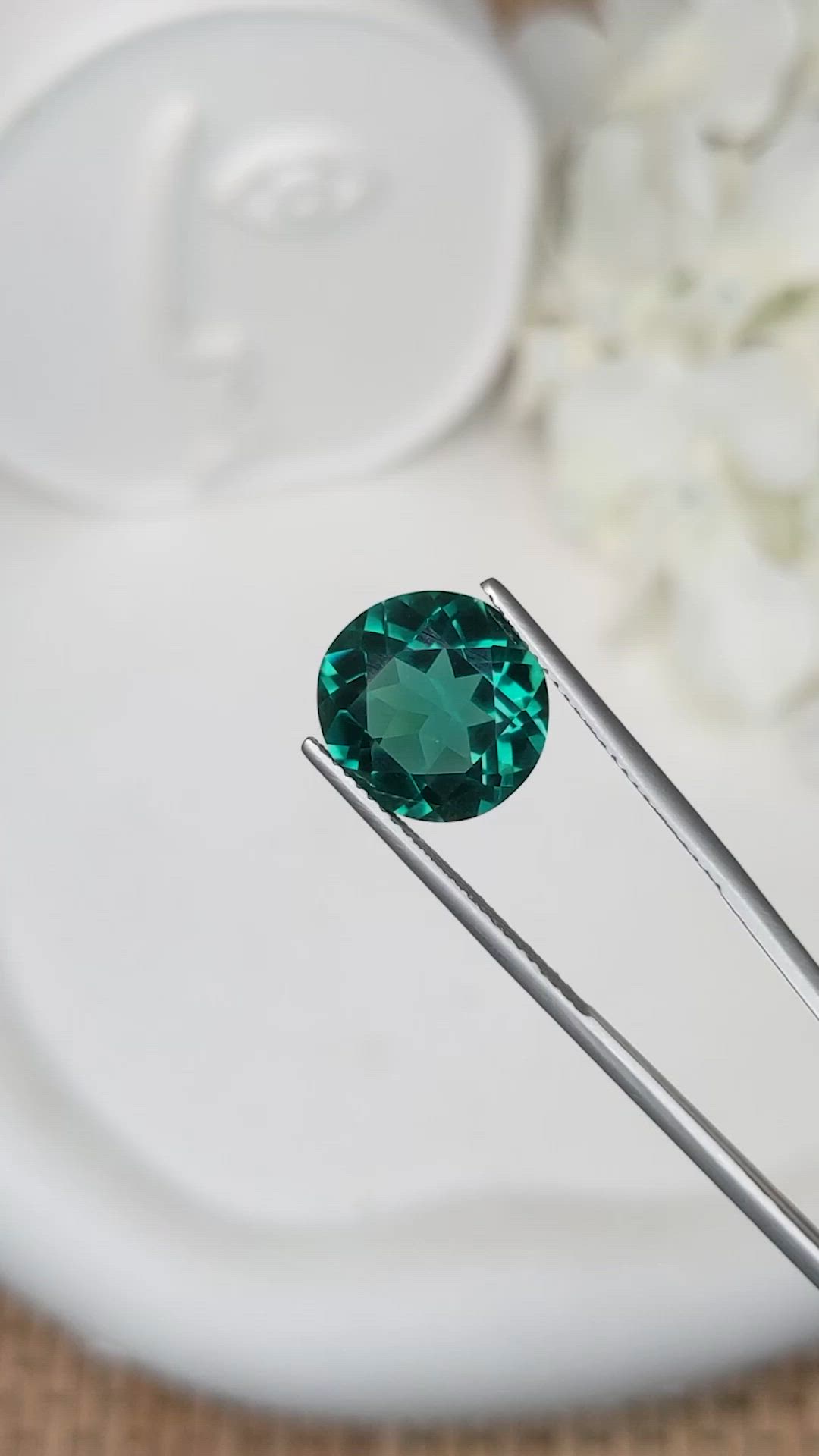 5.80 Ct. Bluish Green Prasiolite from Brazil Size Video