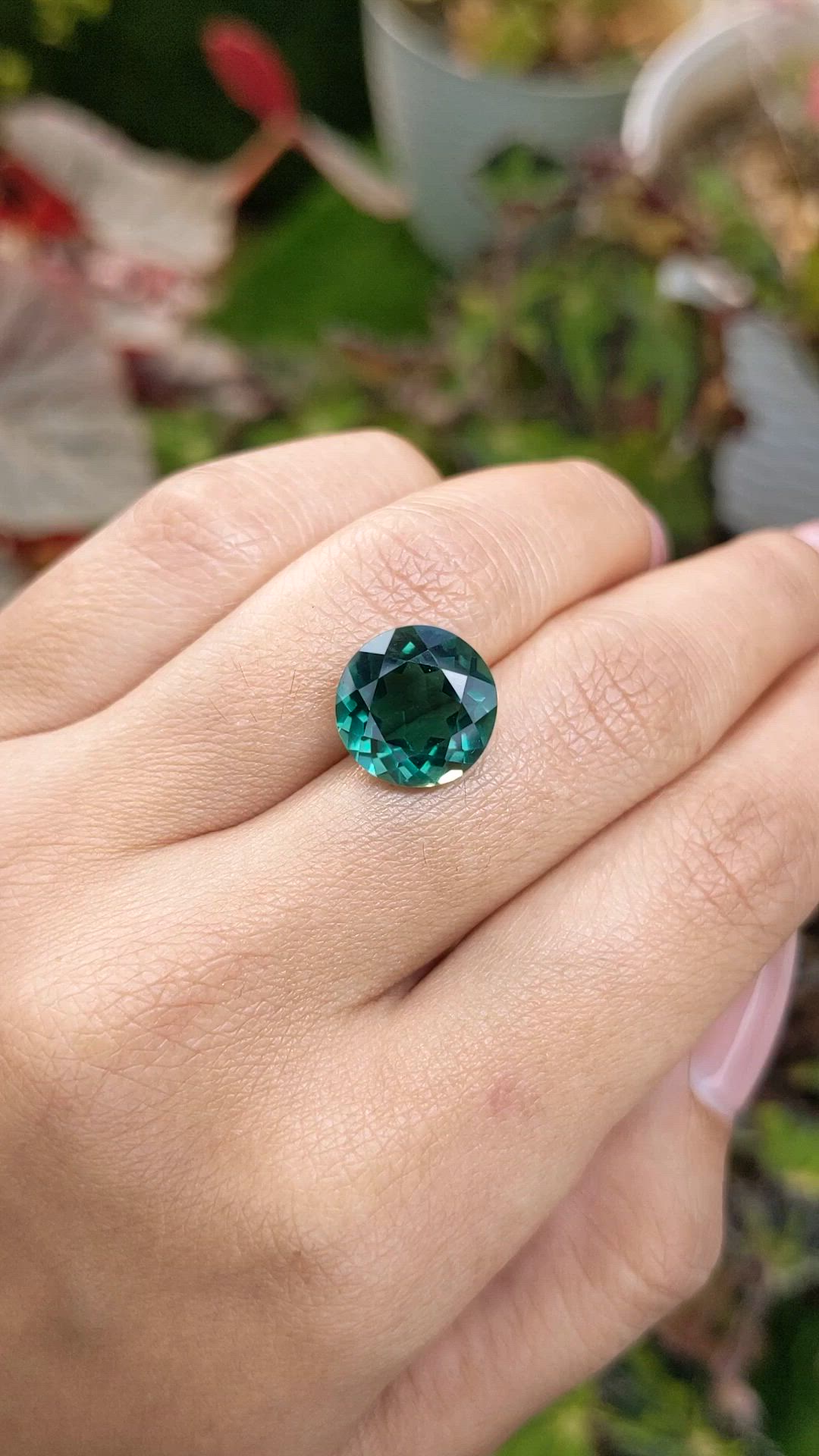 5.69 Ct. Bluish Green Prasiolite from Brazil Size Video