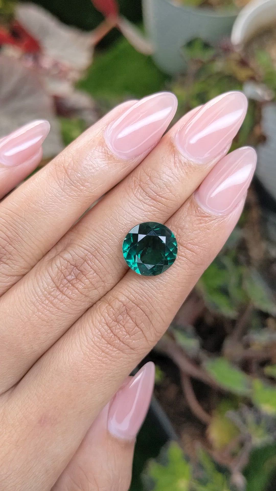 5.69 Ct. Bluish Green Prasiolite from Brazil Size Video