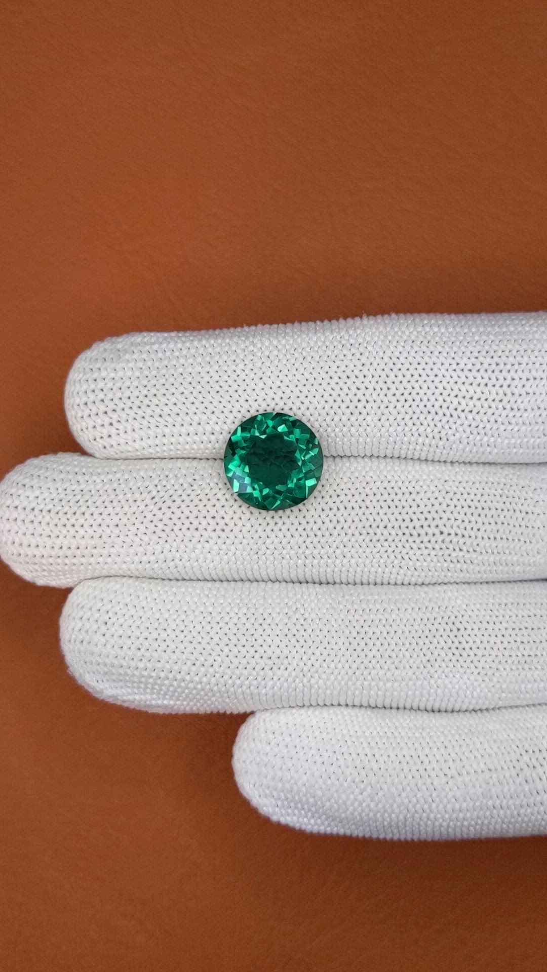 5.69 Ct. Bluish Green Prasiolite from Brazil Size Video