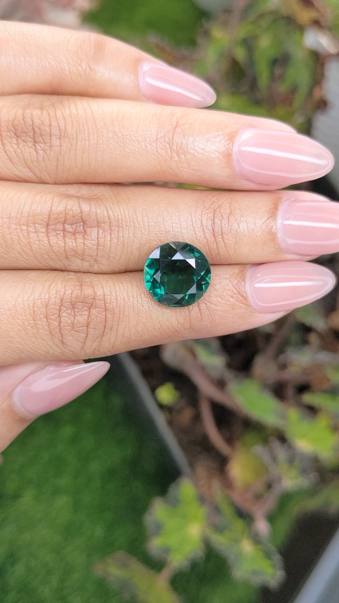 5.69 Ct. Bluish Green Prasiolite from Brazil Size Video