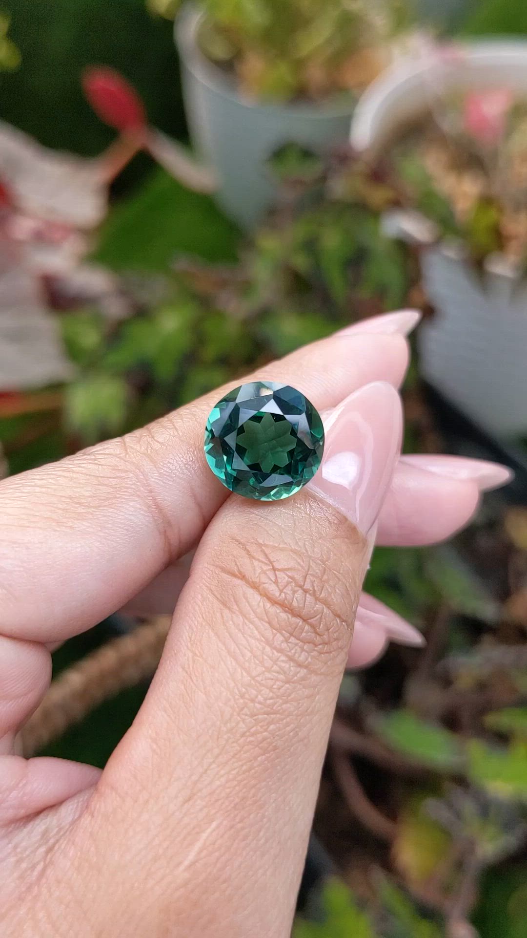 7.30 Ct. Bluish Green Prasiolite from Brazil Size Video