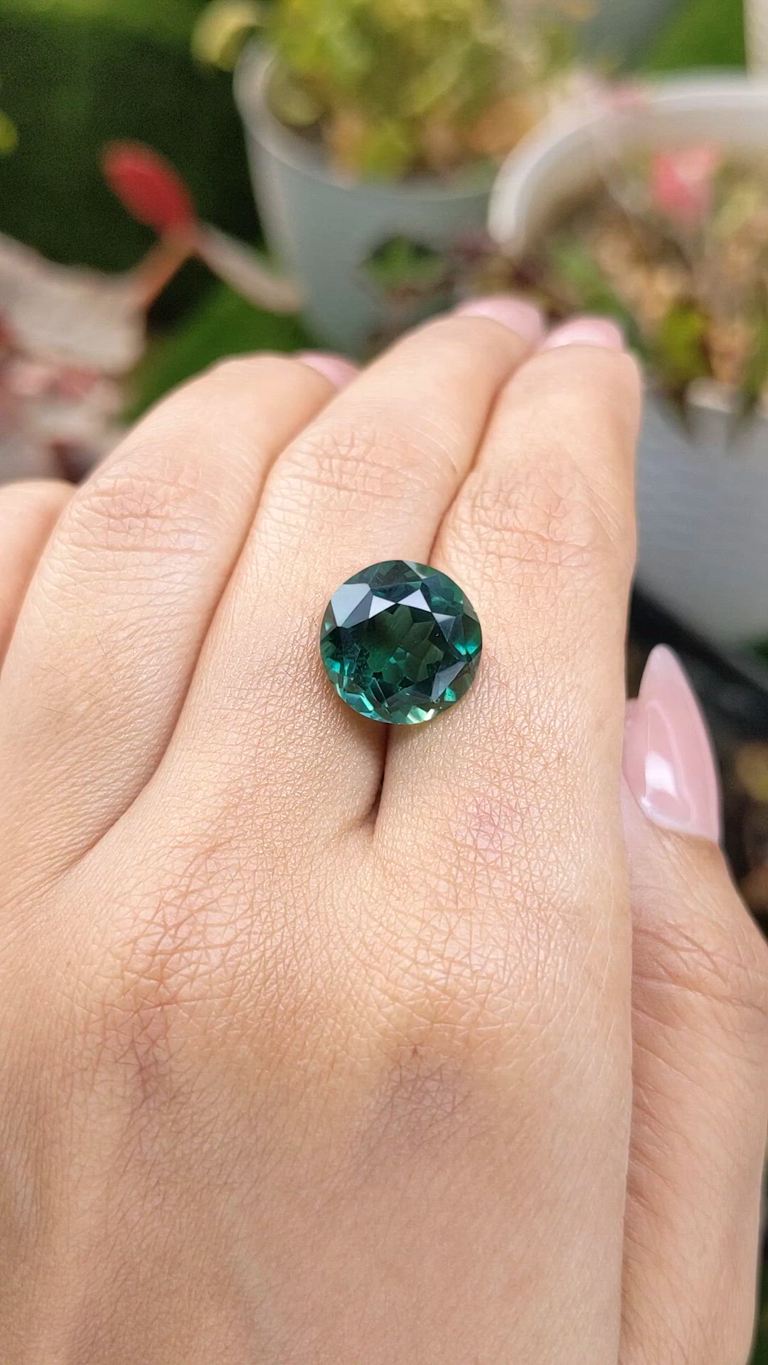 7.30 Ct. Bluish Green Prasiolite from Brazil Size Video
