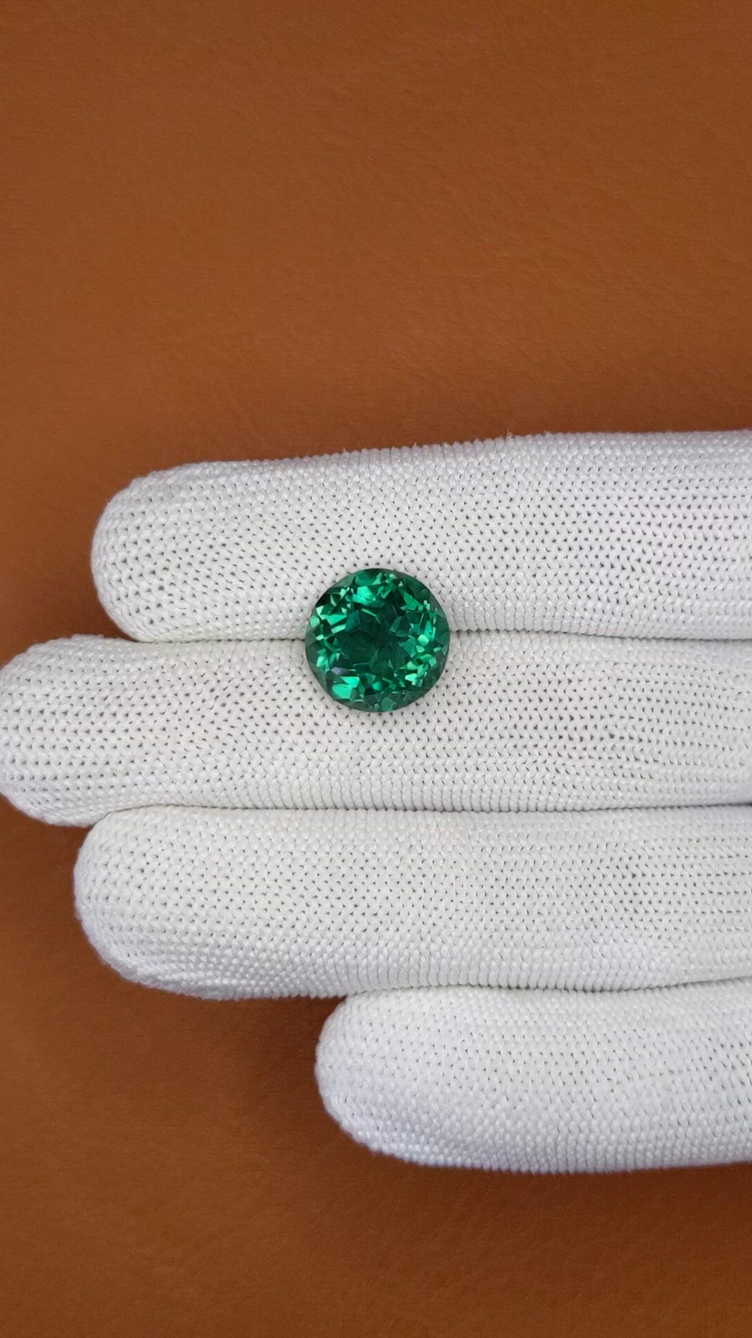7.30 Ct. Bluish Green Prasiolite from Brazil Size Video