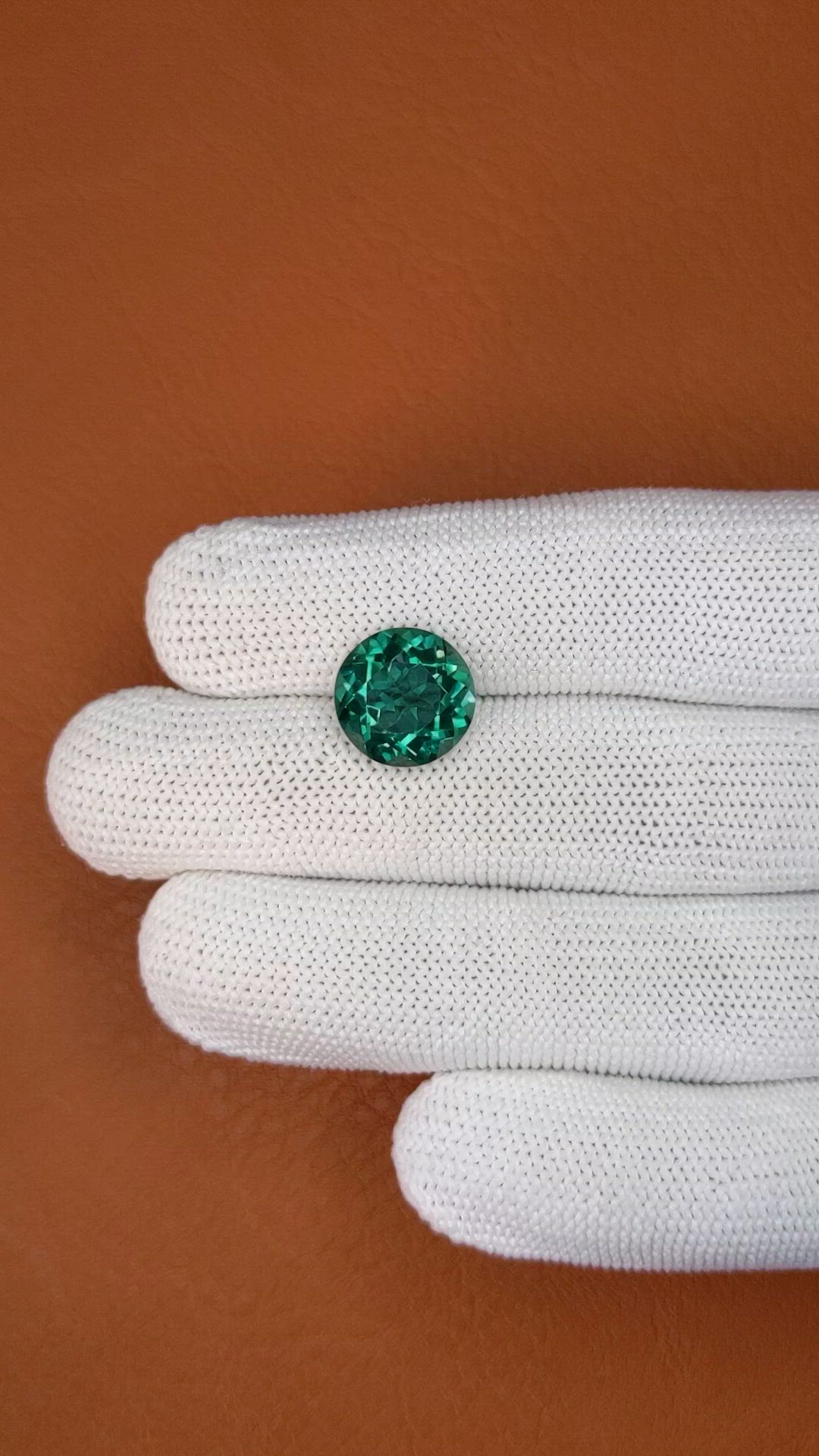5.91 Ct. Bluish Green Prasiolite from Brazil Size Video