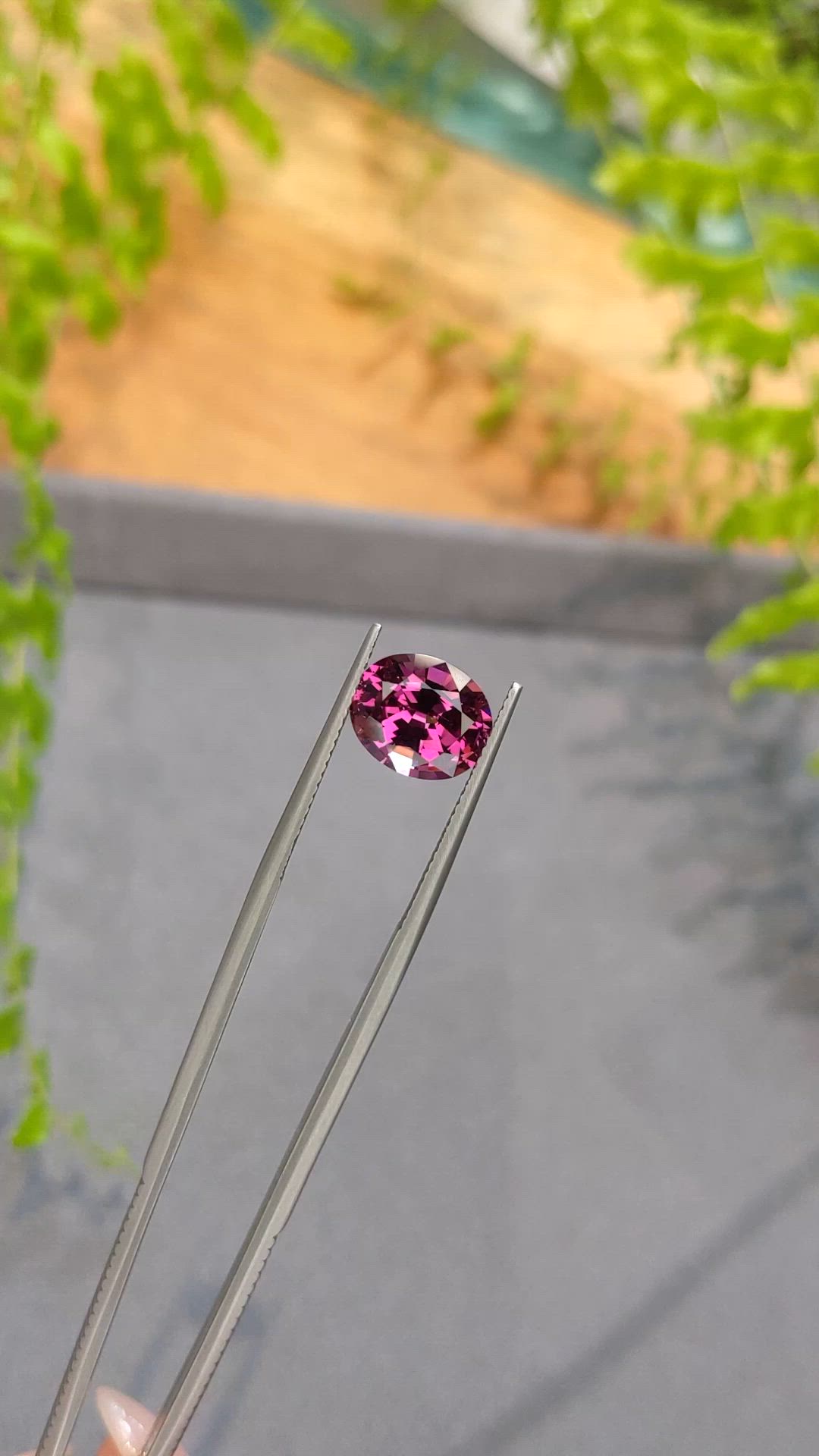 4.55 Ct. Pink Garnet from Tanzania Size Video