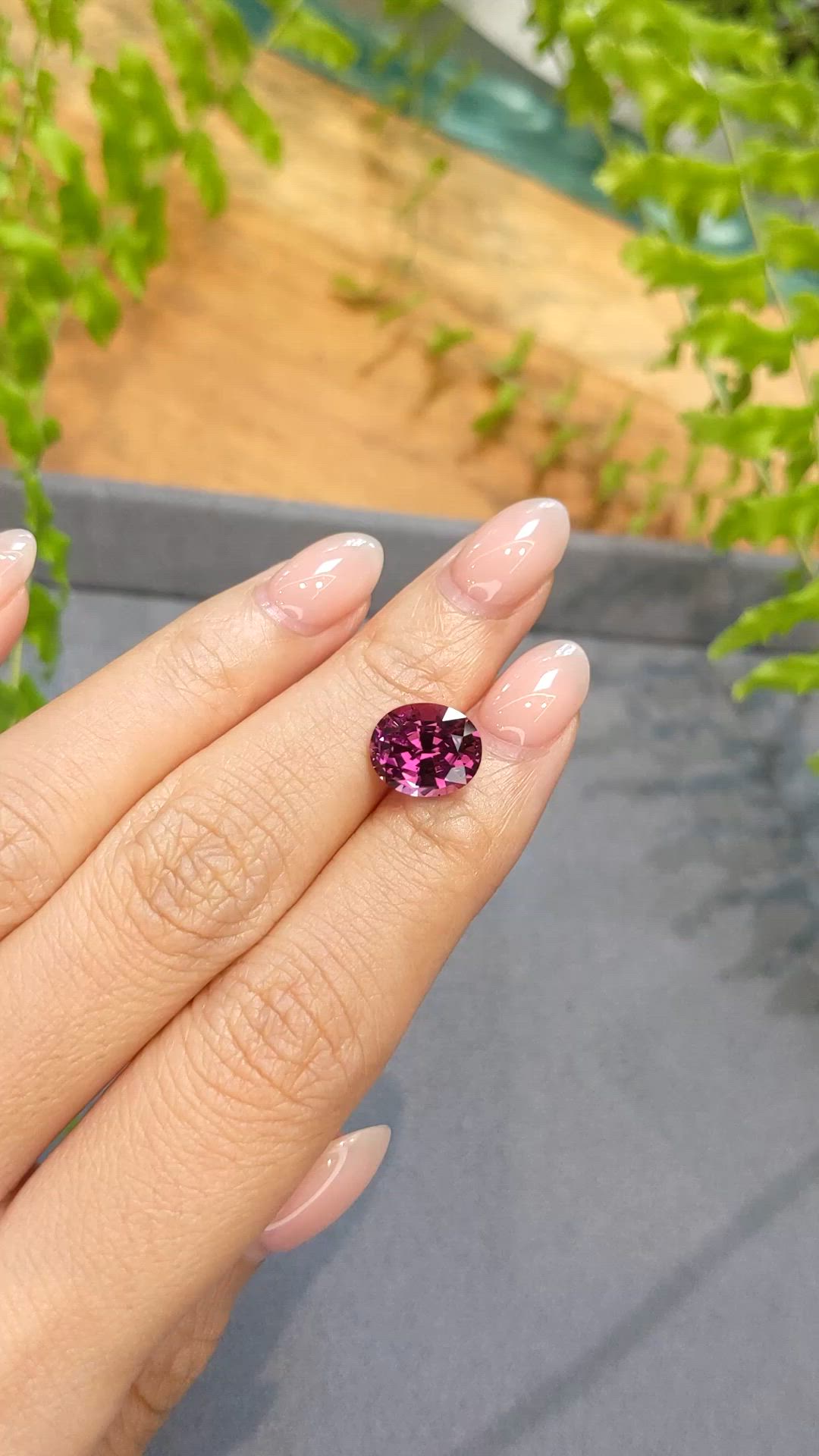 4.55 Ct. Pink Garnet from Tanzania Size Video