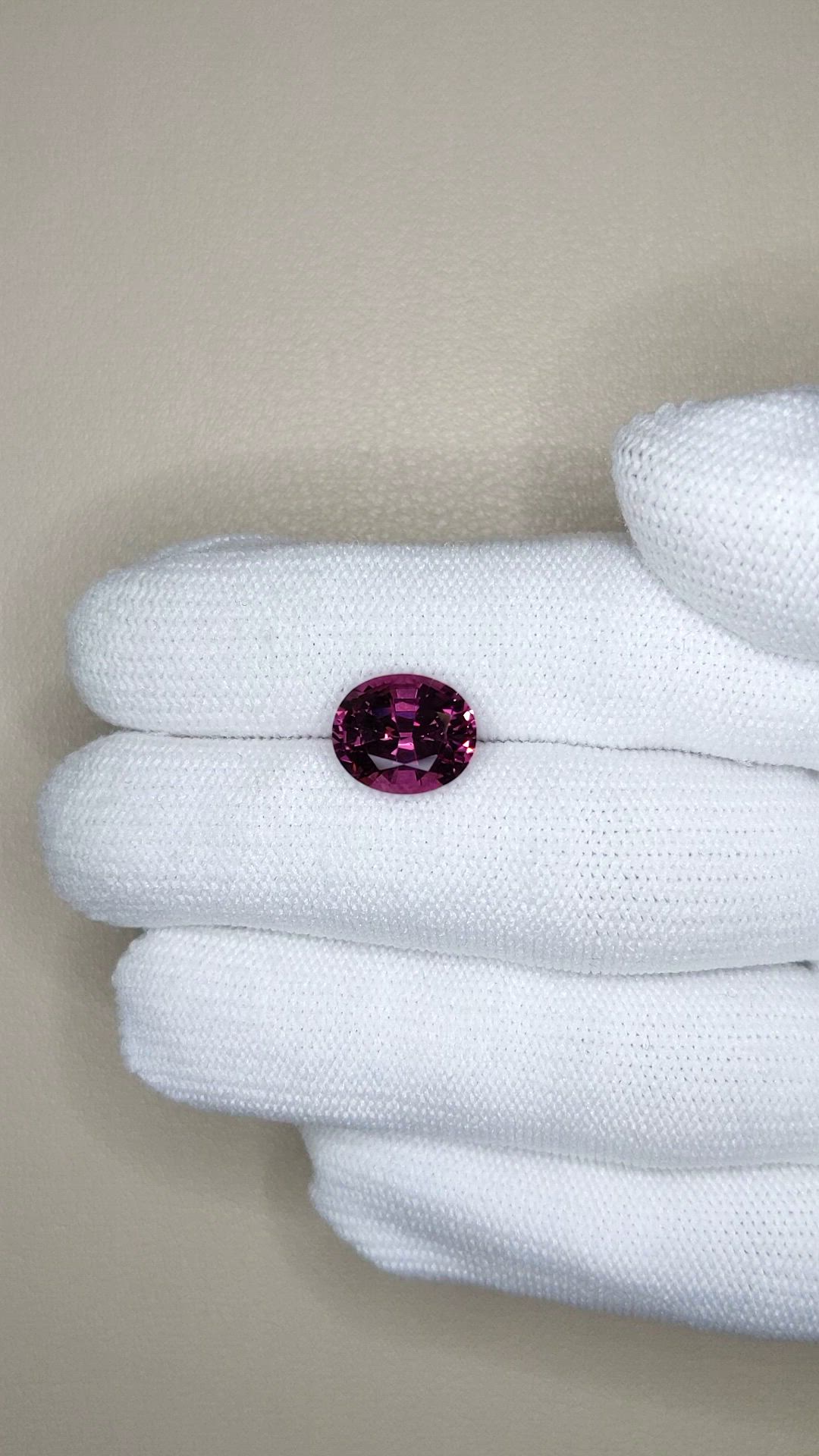 4.55 Ct. Pink Garnet from Tanzania Size Video