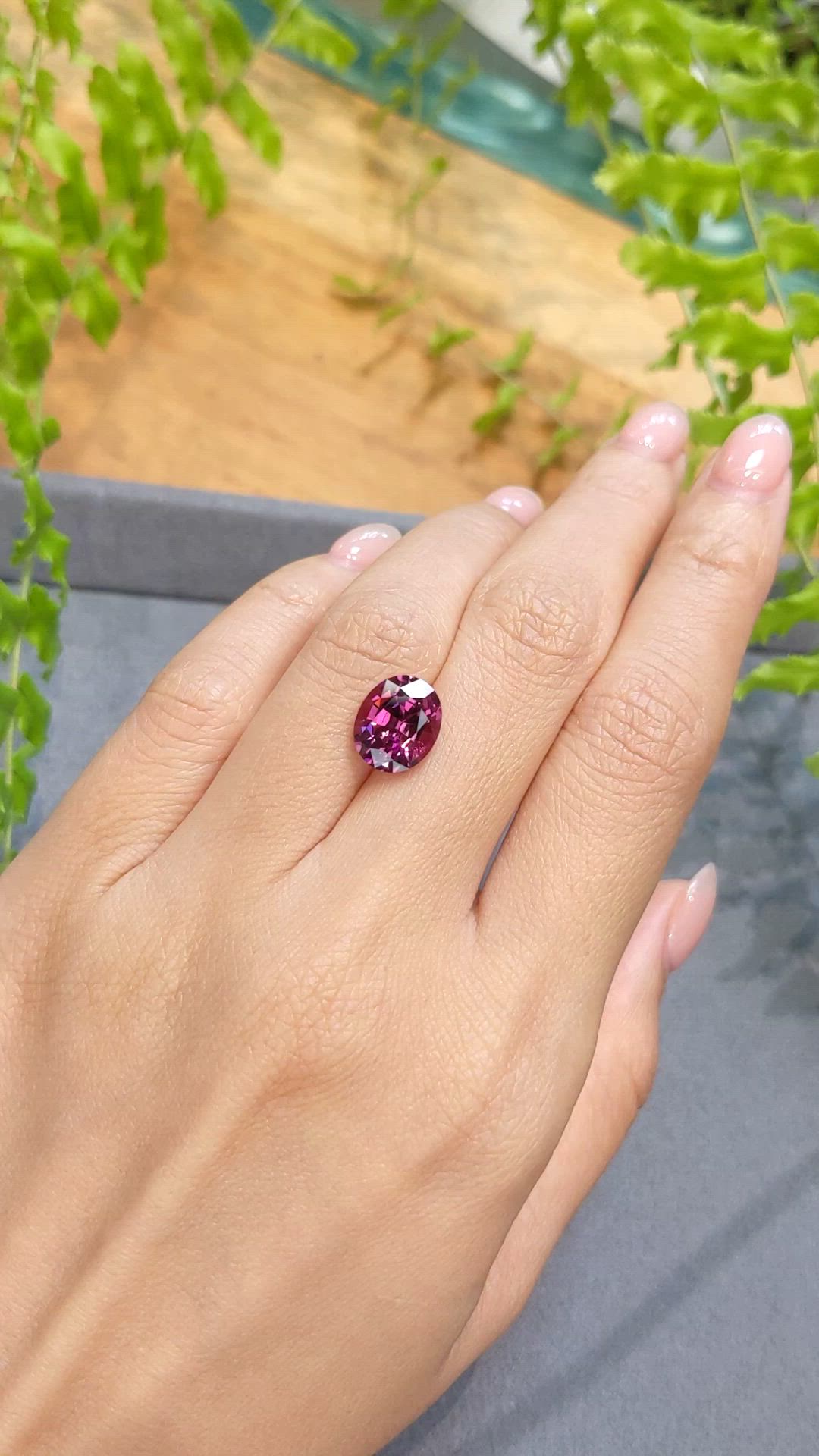 4.55 Ct. Pink Garnet from Tanzania Size Video