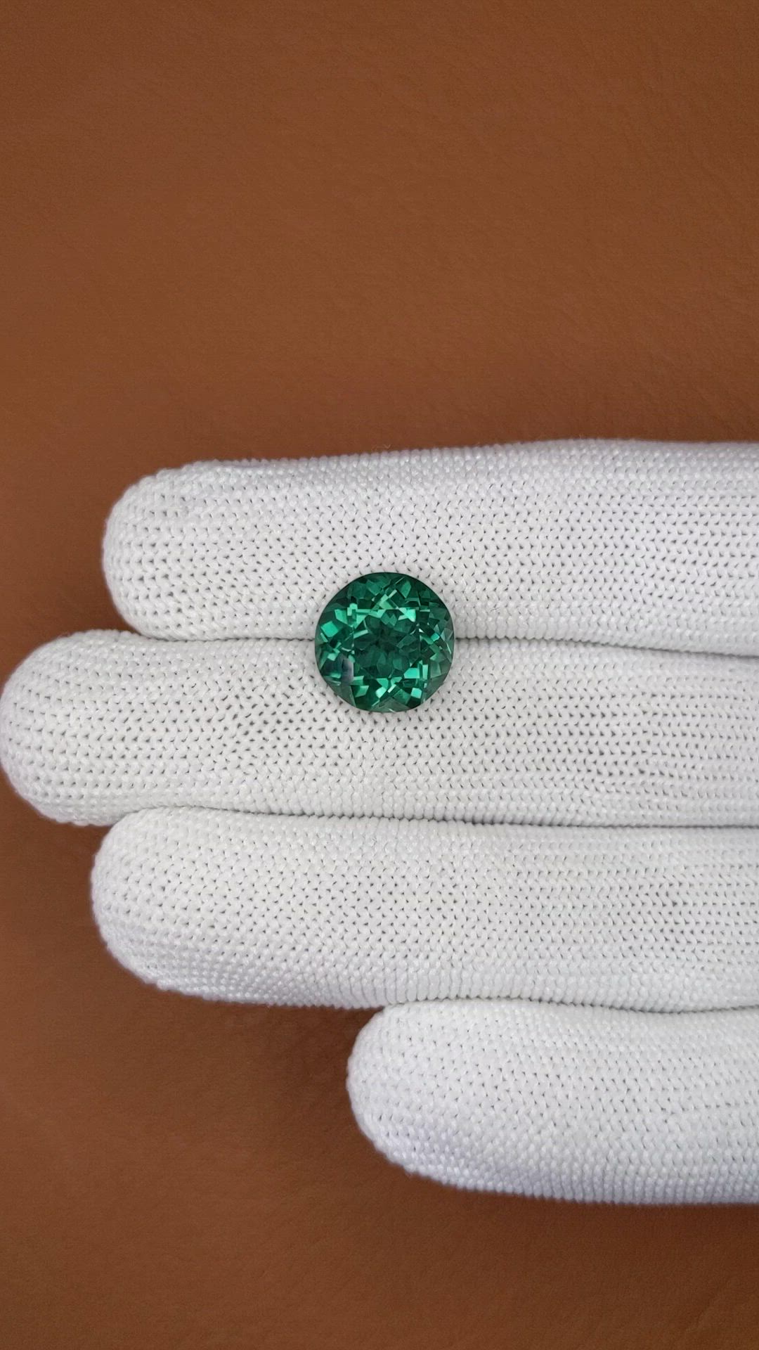 6.16 Ct. Bluish Green Prasiolite from Brazil Size Video