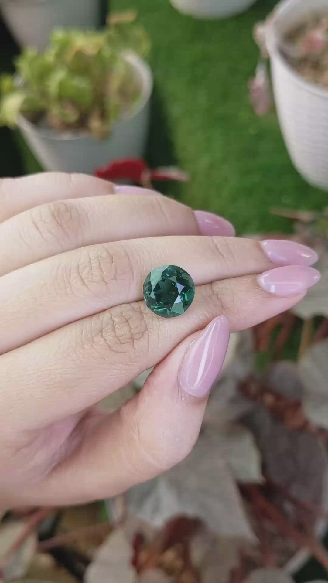 6.16 Ct. Bluish Green Prasiolite from Brazil Size Video