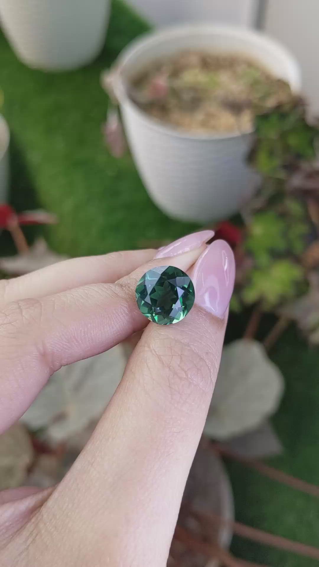 6.16 Ct. Bluish Green Prasiolite from Brazil Size Video