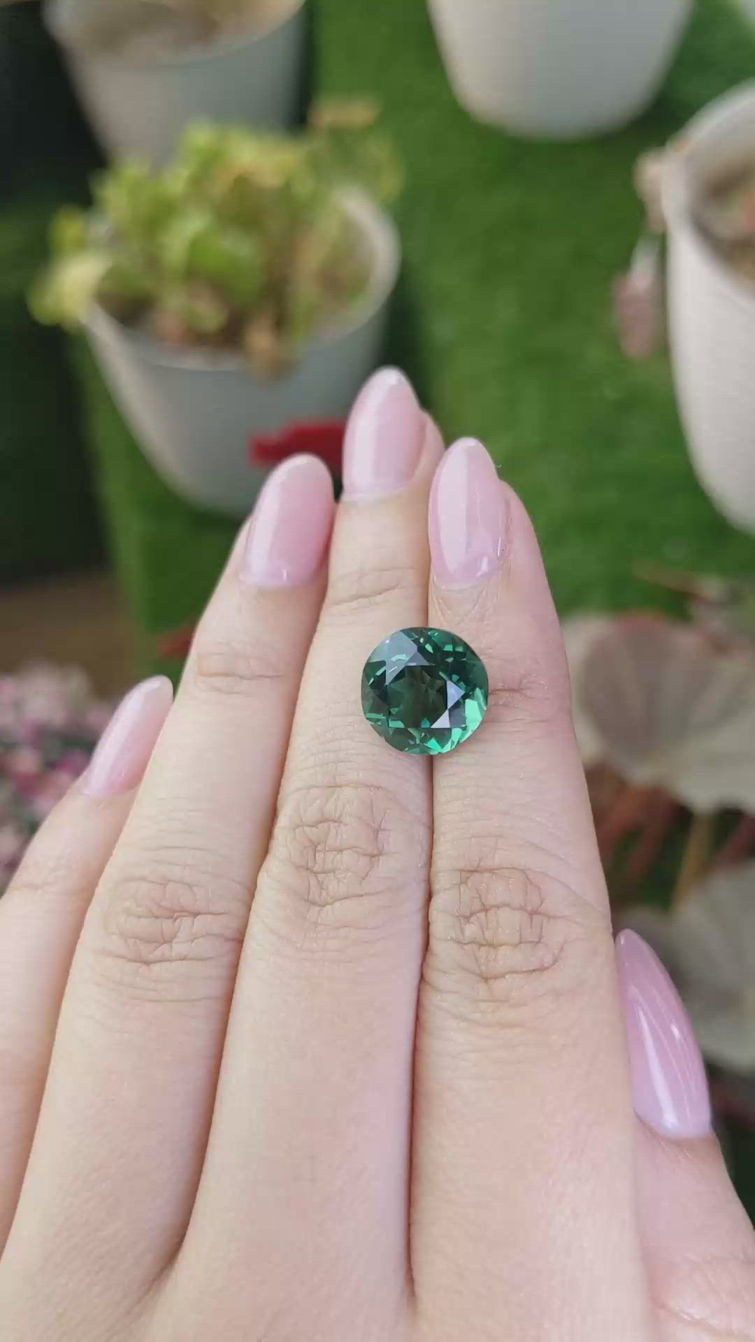 6.16 Ct. Bluish Green Prasiolite from Brazil Size Video