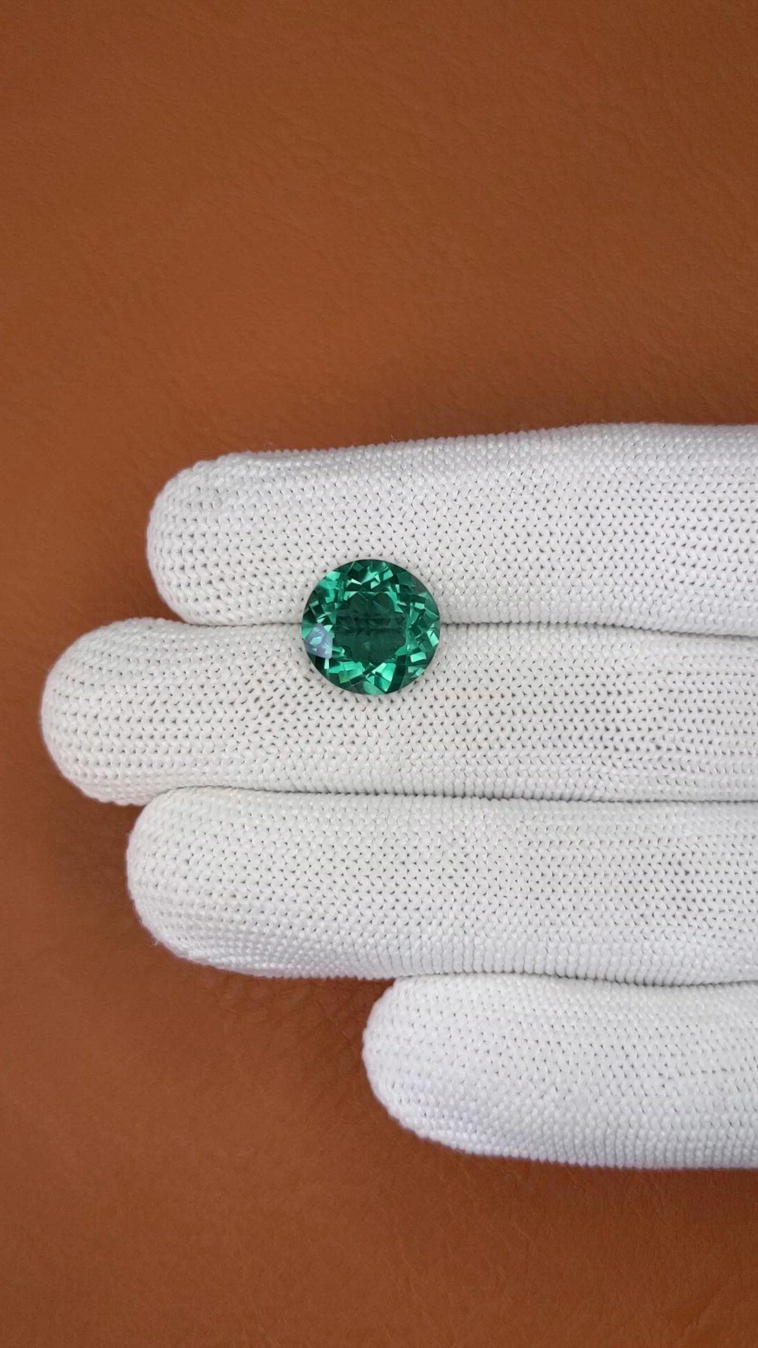 5.85 Ct. Bluish Green Prasiolite from Brazil Size Video