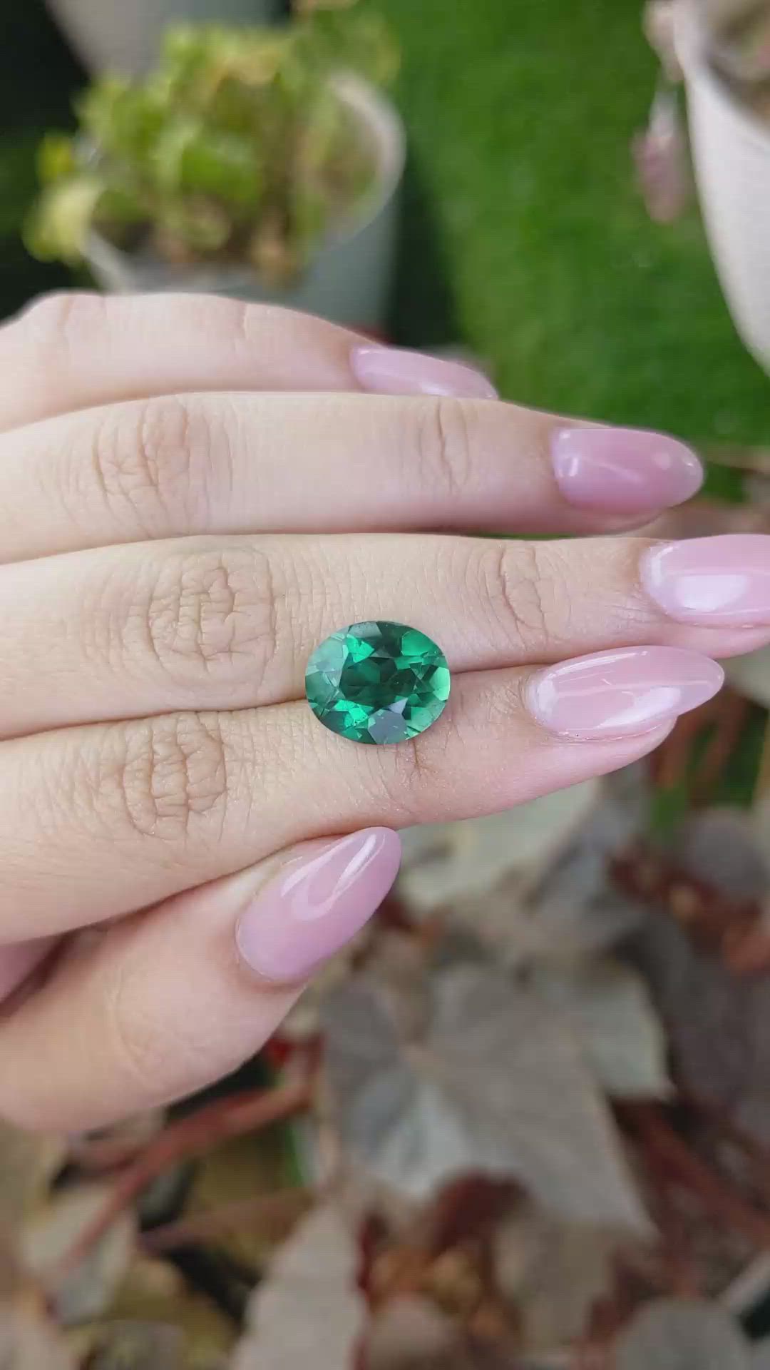 4.83 Ct. Bluish Green Prasiolite from Brazil Size Video