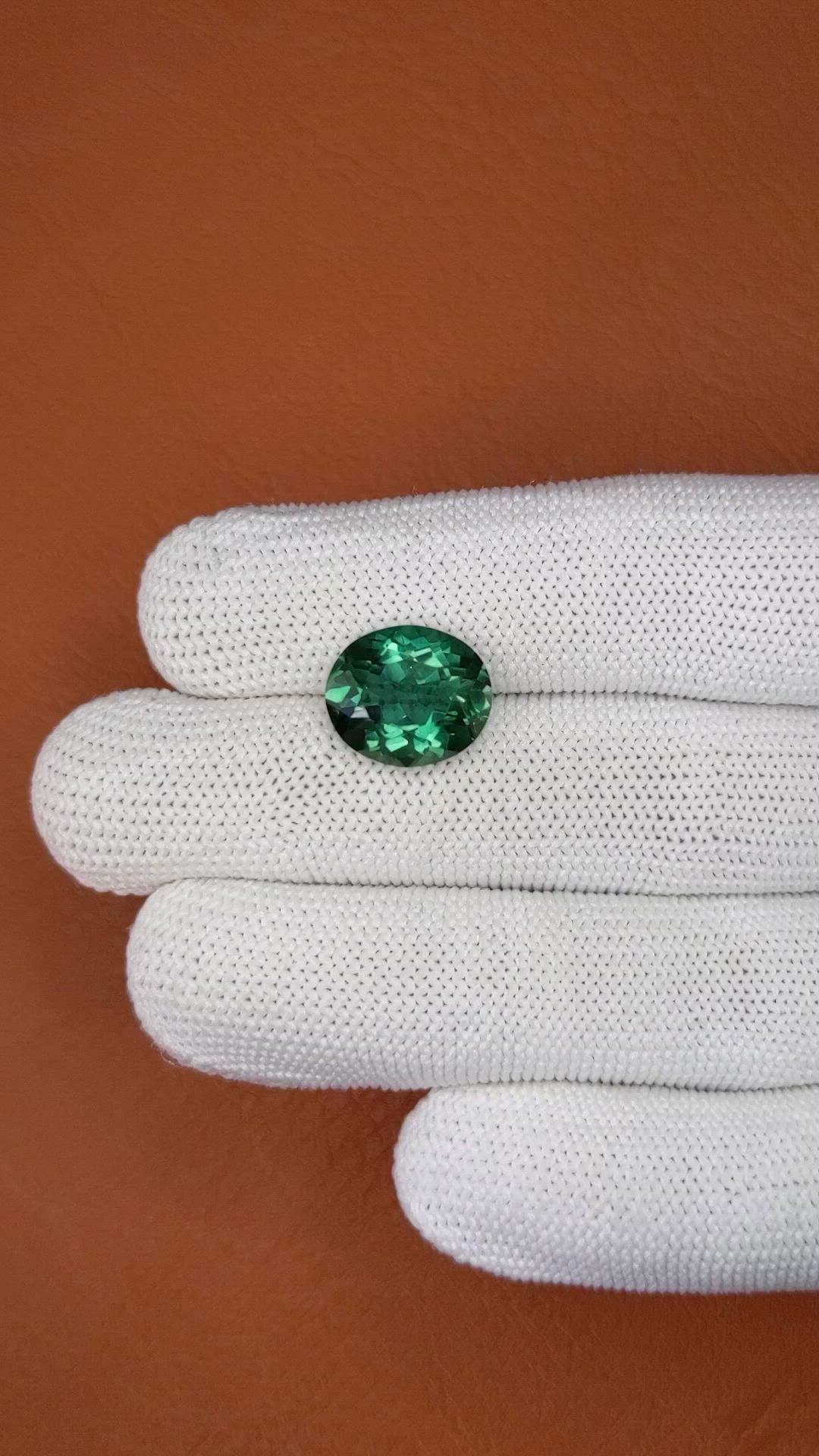 5.75 Ct. Bluish Green Prasiolite from Brazil Size Video