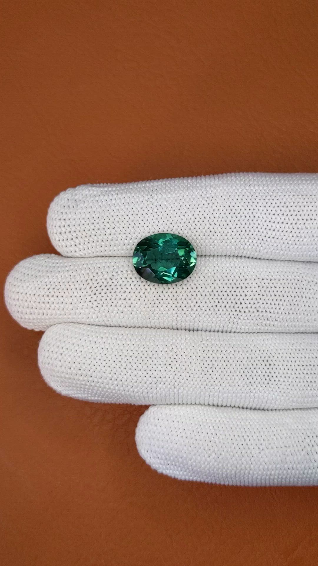 5.77 Ct. Bluish Green Prasiolite from Brazil Size Video