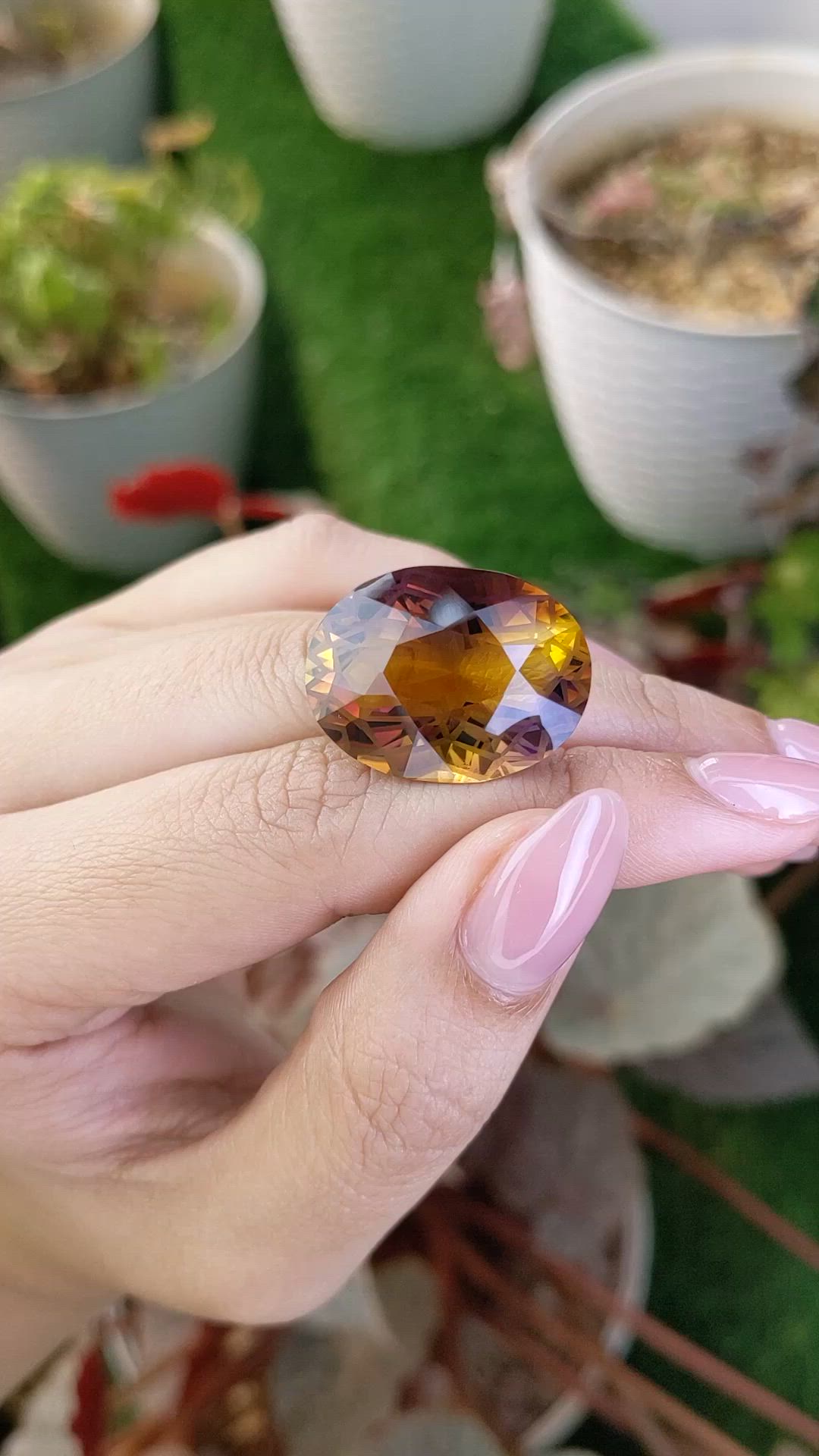 31.90 Ct. Bi Color Ametrine from Brazil Size Video