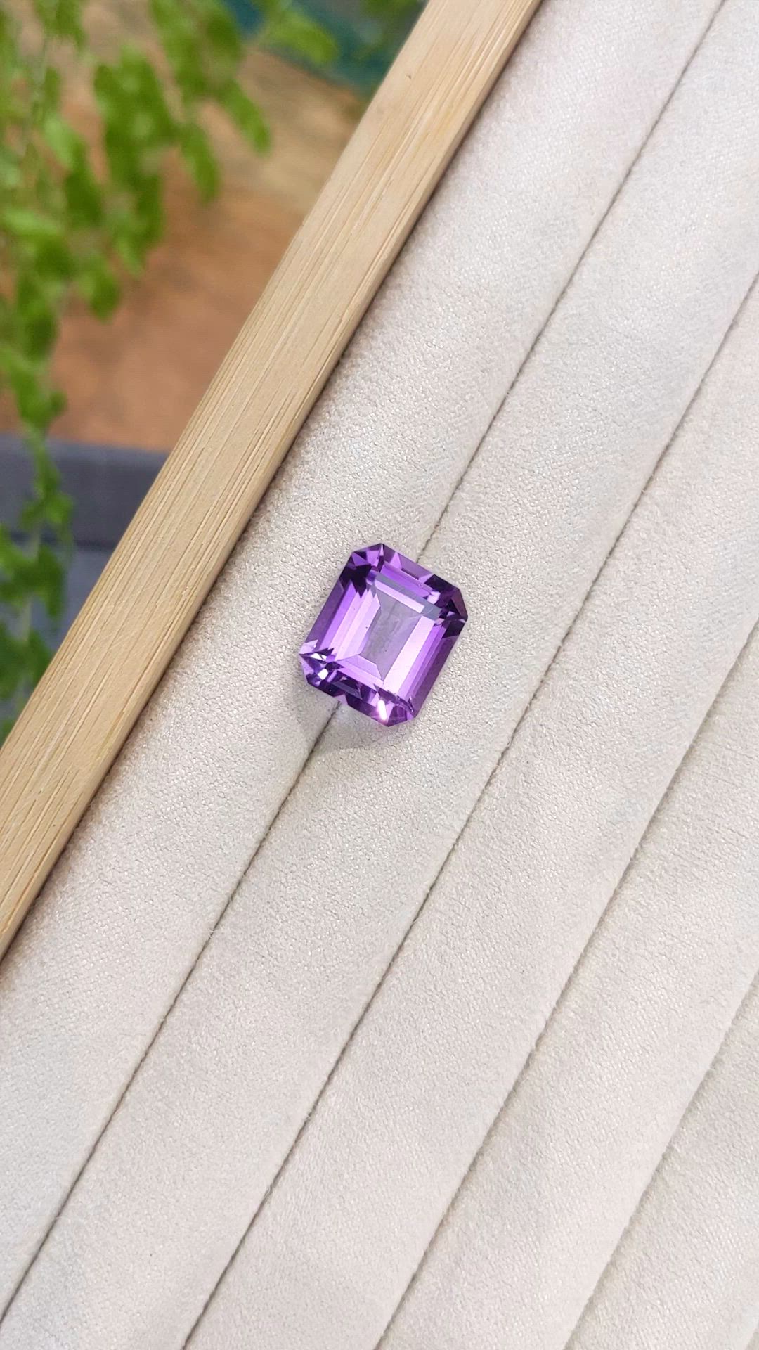 8.54 Ct. Purple Amethyst from Brazil Size Video