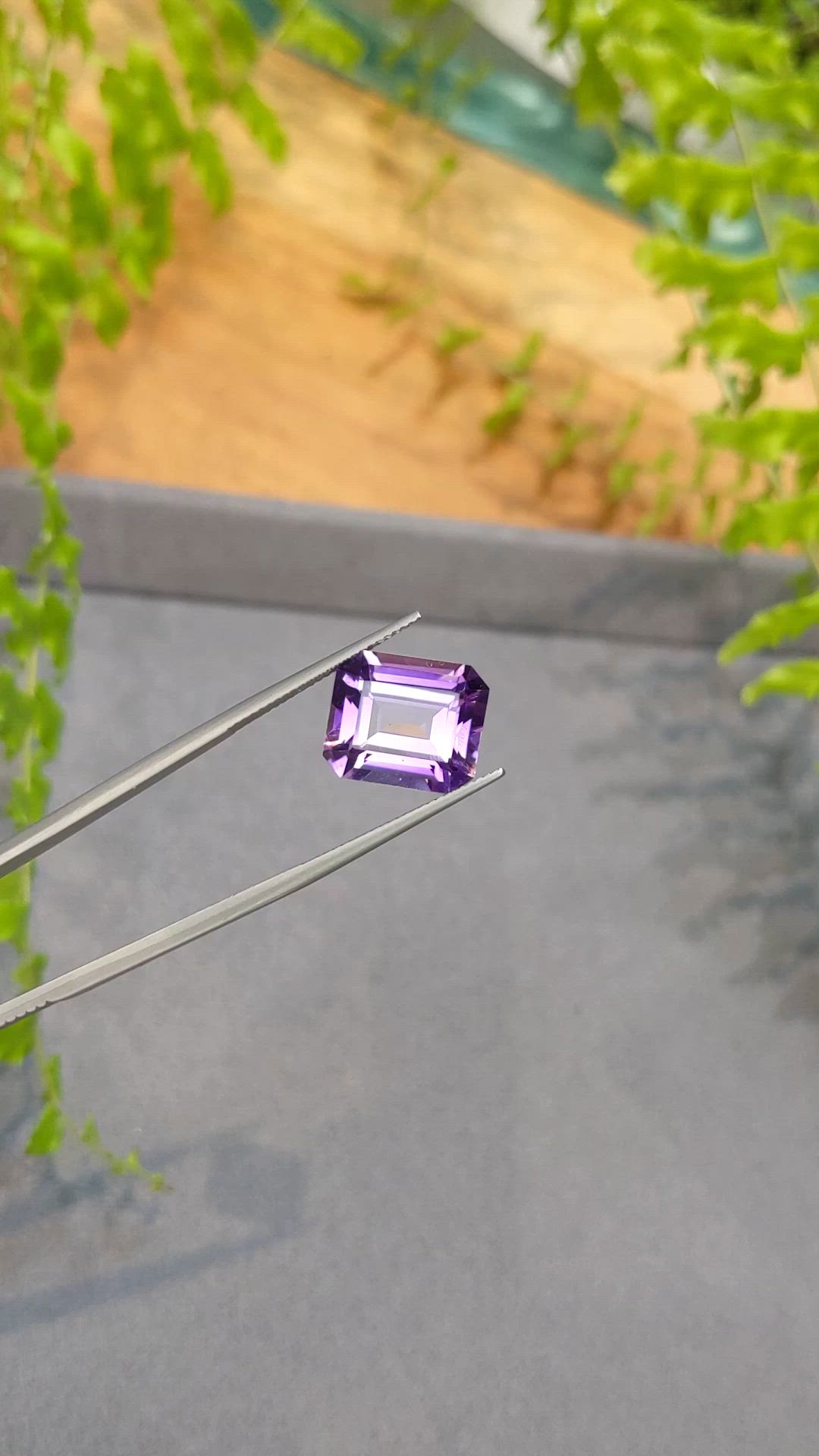 8.54 Ct. Purple Amethyst from Brazil Size Video