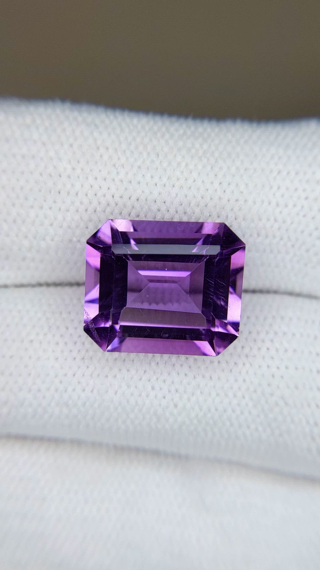 8.54 Ct. Purple Amethyst from Brazil Size Video