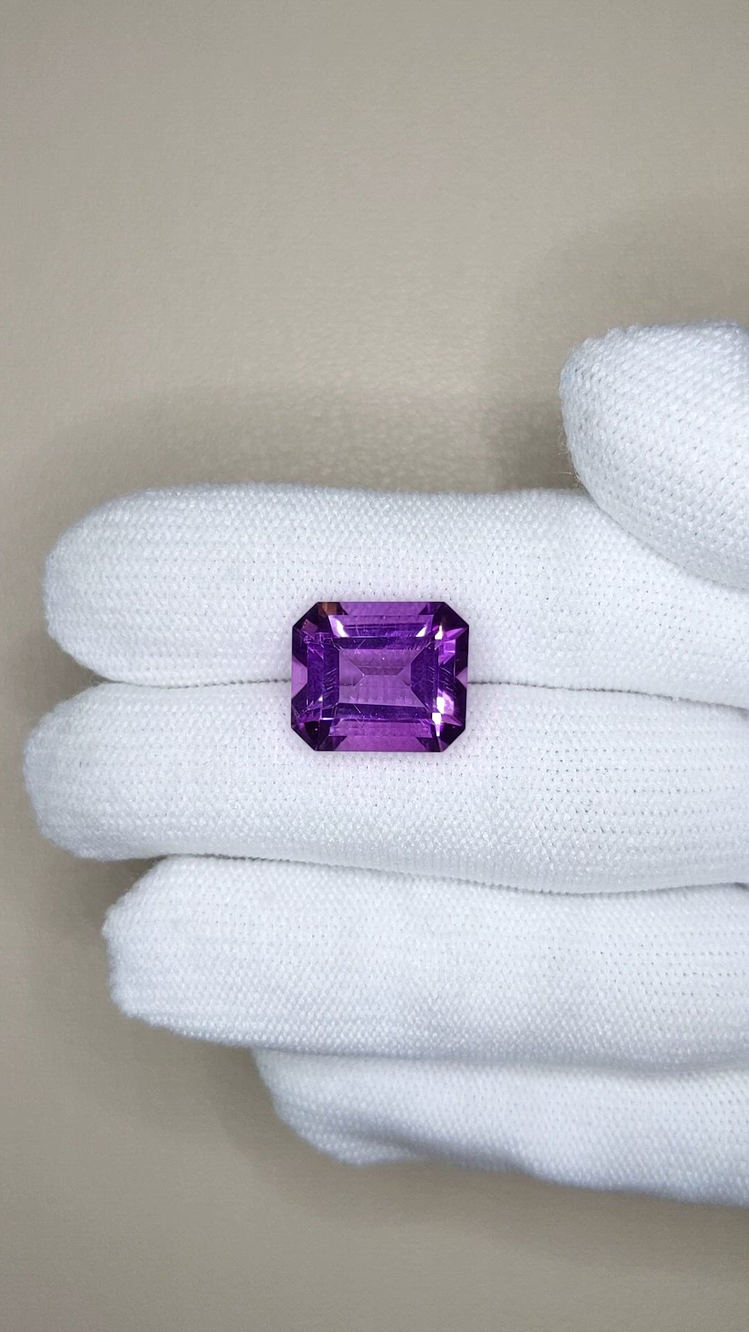 8.54 Ct. Purple Amethyst from Brazil Size Video
