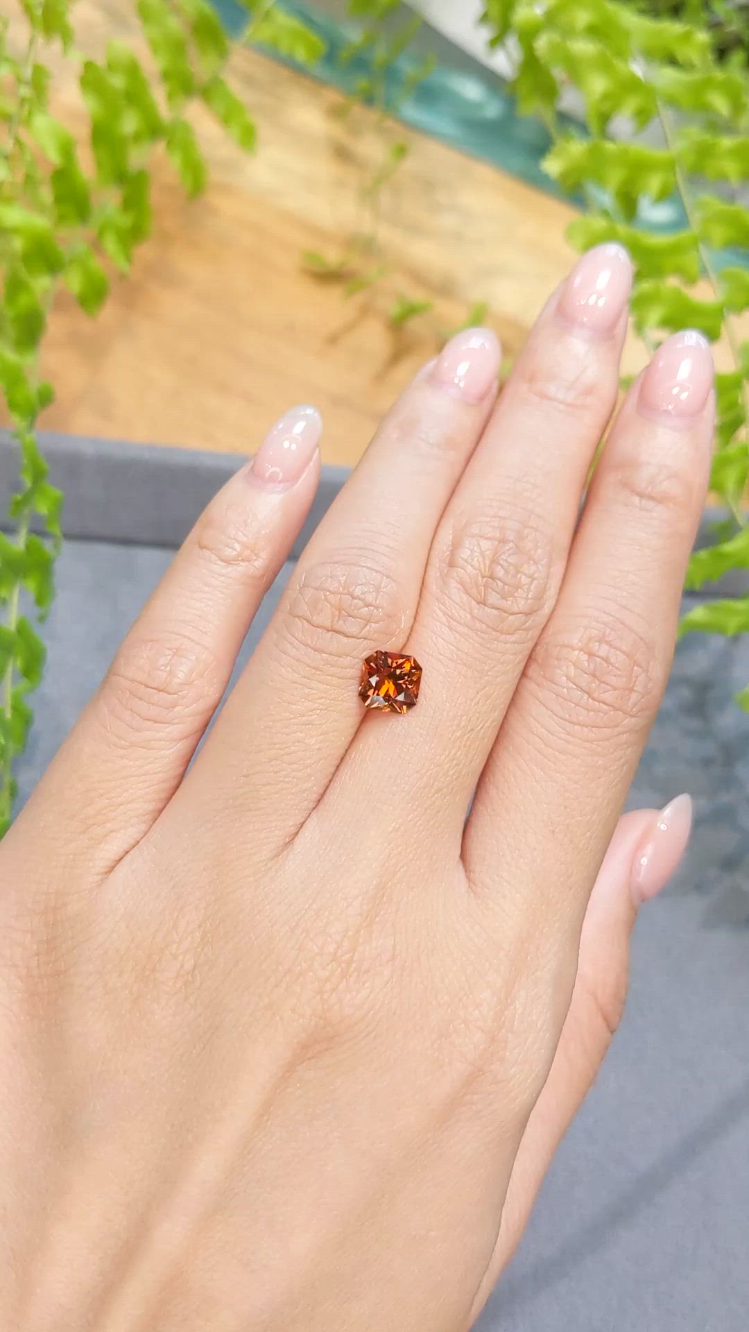 1.75 Ct. Orange Spessartite Garnet from Madagascar Size Video