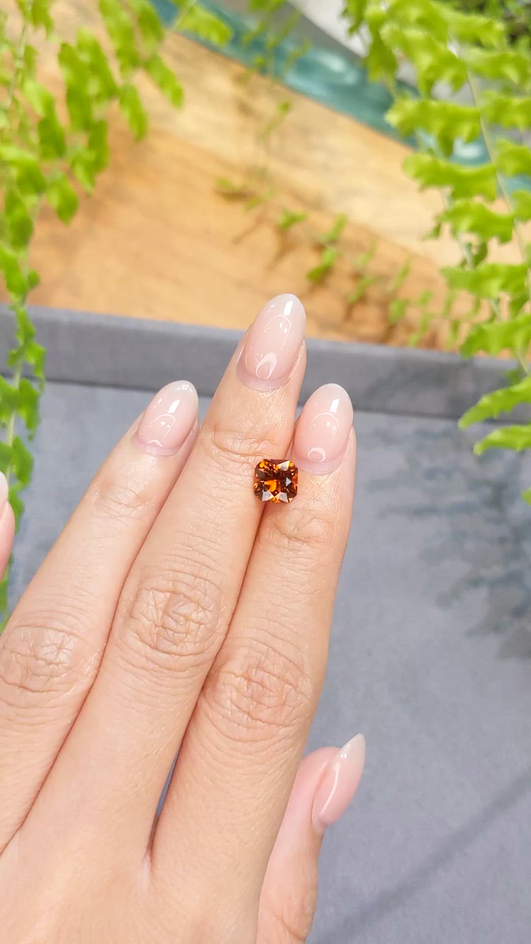 1.75 Ct. Orange Spessartite Garnet from Madagascar Size Video