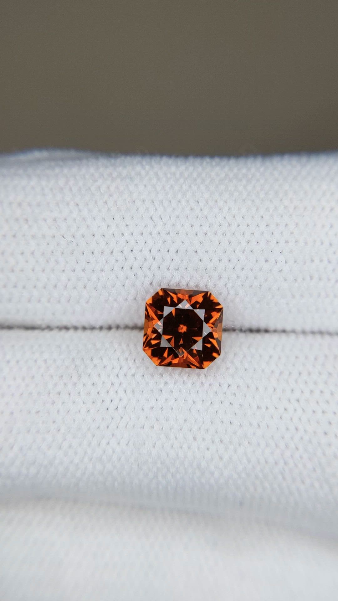 1.75 Ct. Orange Spessartite Garnet from Madagascar Size Video