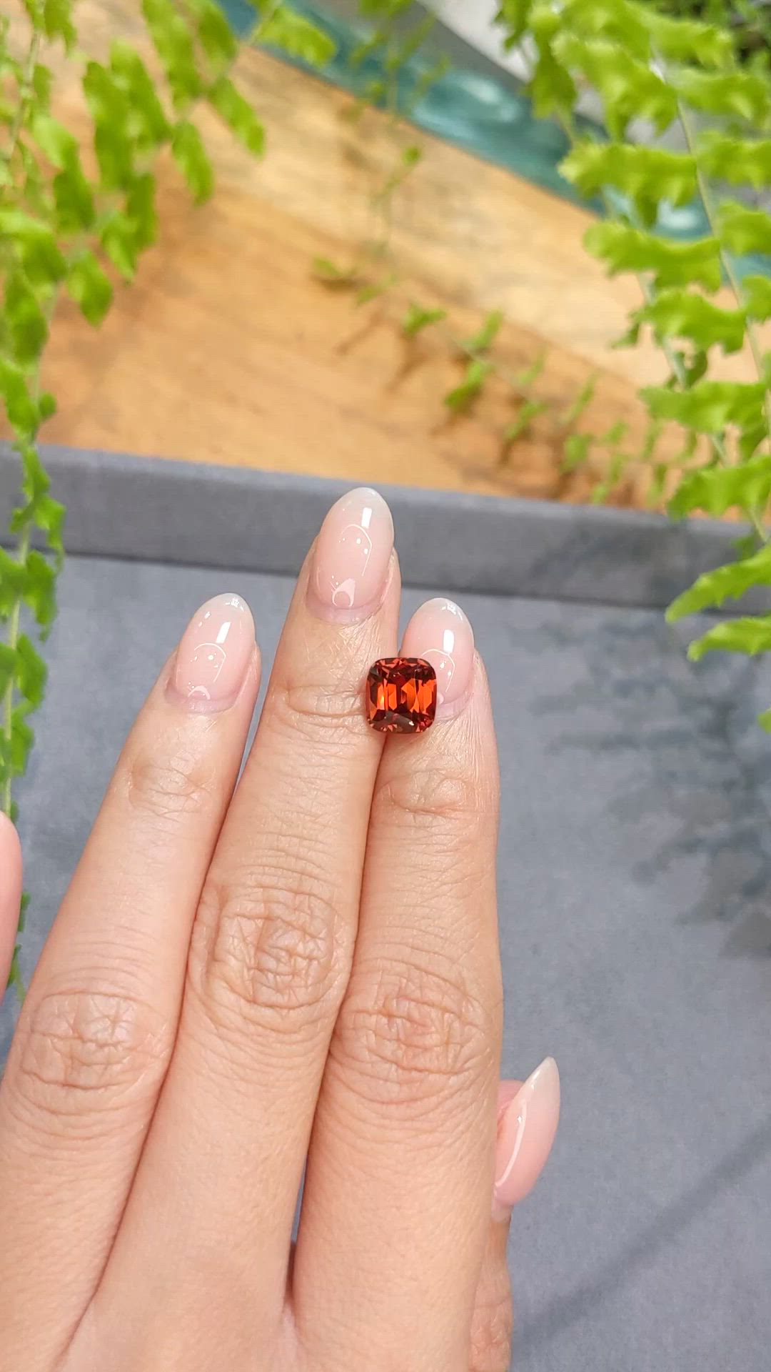3.56 Ct. Reddish Orange Spessartite Garnet from Tanzania Size Video