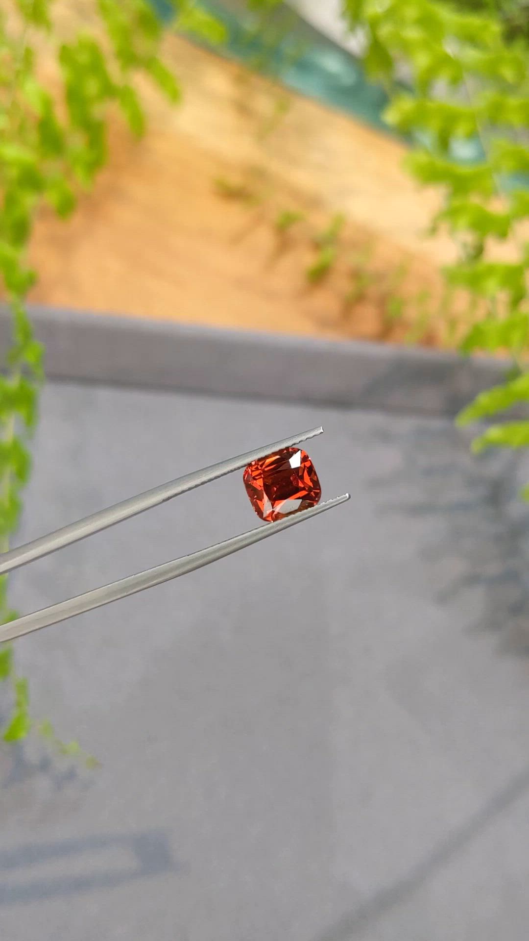 3.56 Ct. Reddish Orange Spessartite Garnet from Tanzania Size Video